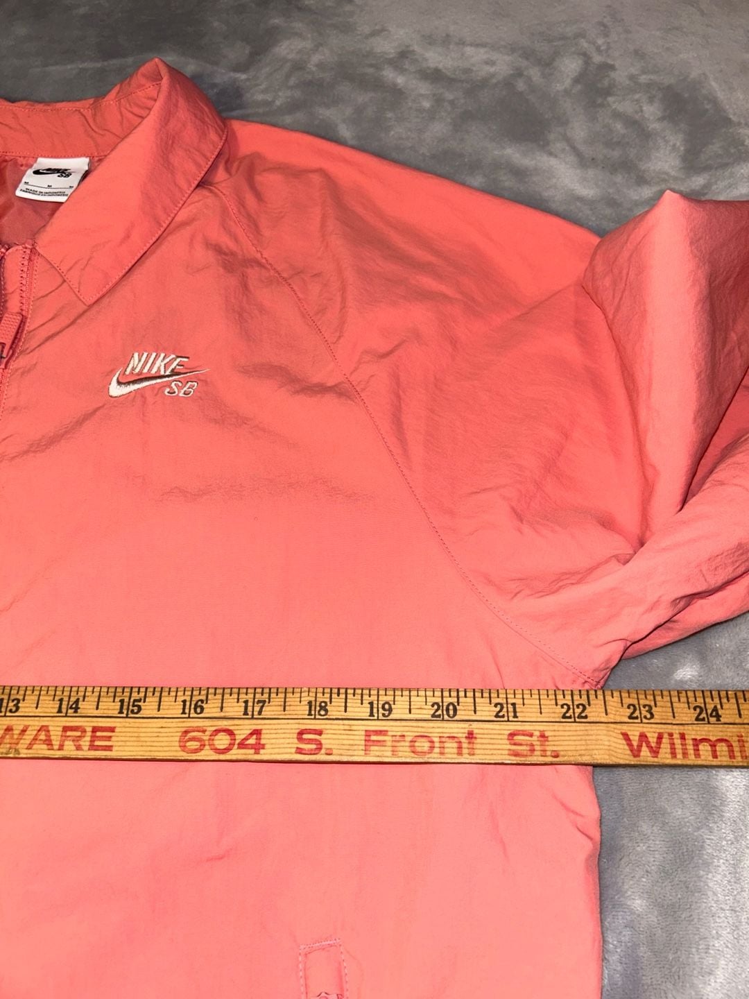 Men’s Nike Sb Coaches Jacket Size M Coral Pink Full Zip Lightweight 7