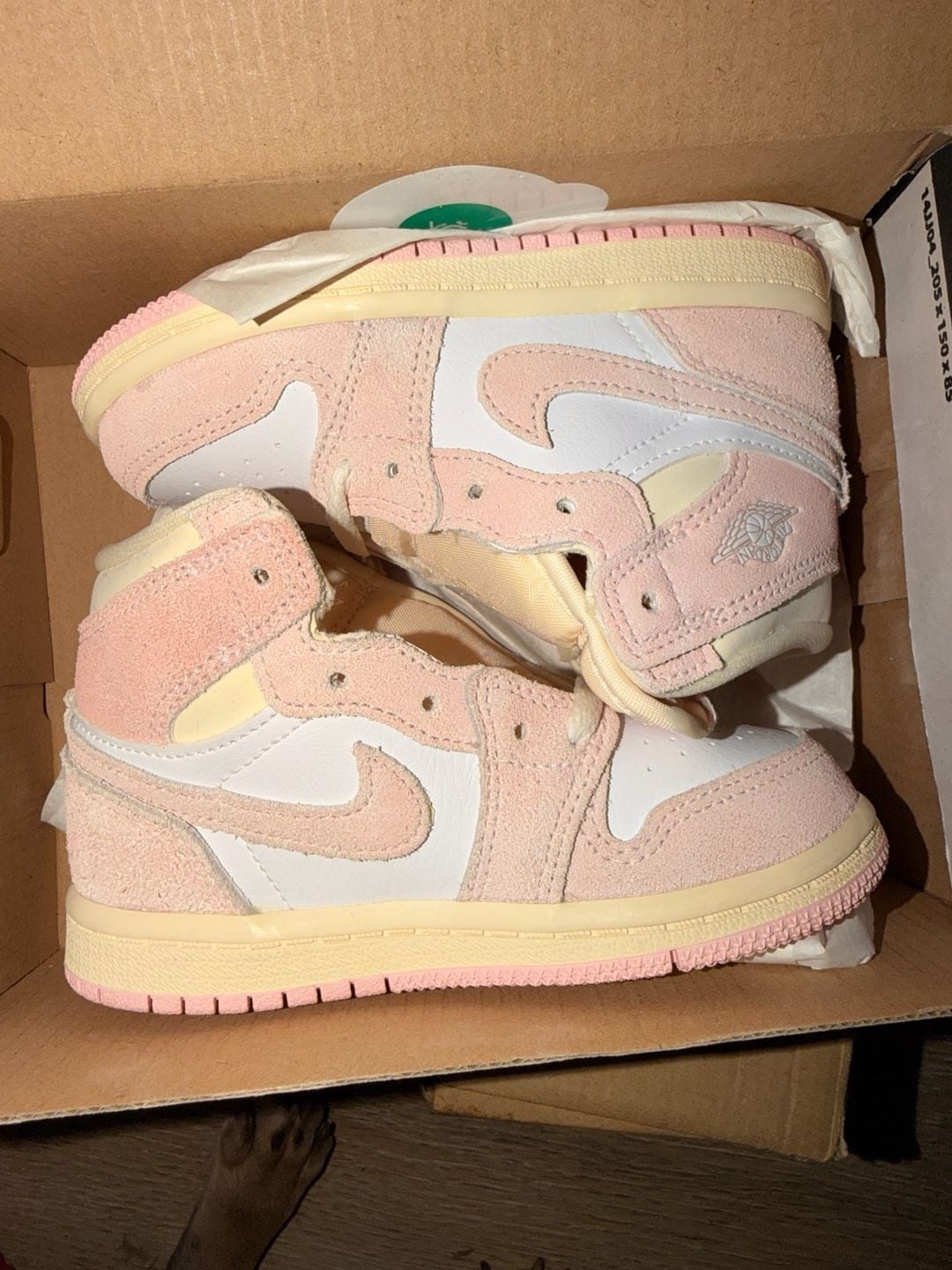 Jordan 1 Retro High OG TD Washed Pink Size 8C Atmosphere White 3
