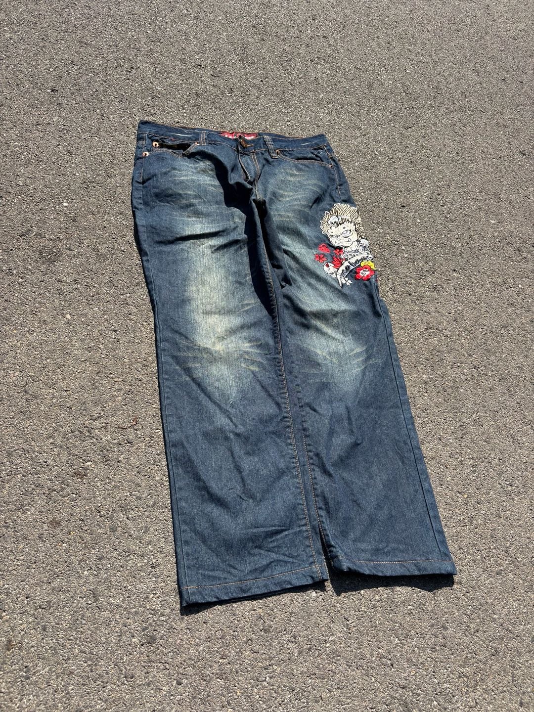 Oniarai Japanese denim embroidered jeans 5