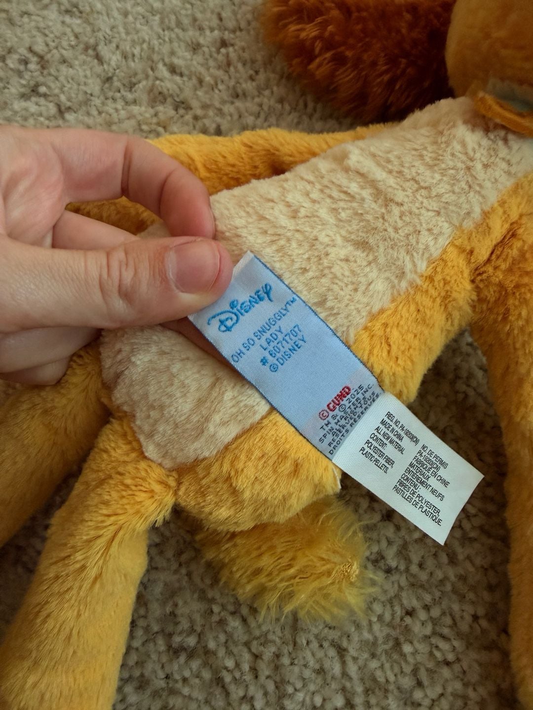 Gund Disney Oh So Snuggly Lady Plush Stuffed Animal 4