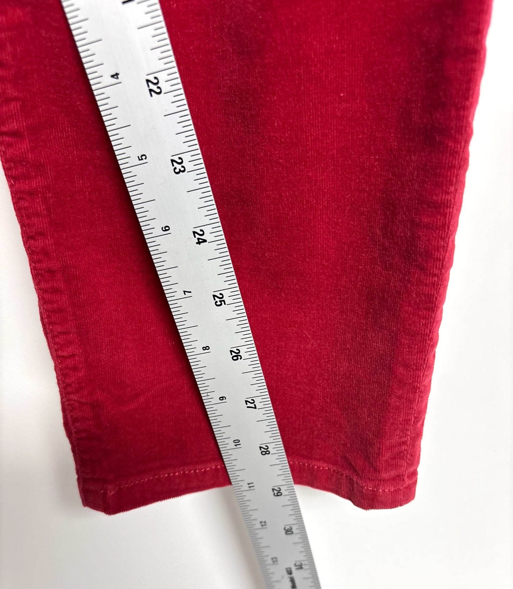 Cabi Corduroy Skinny Pants Size 8 Red Style 160 7
