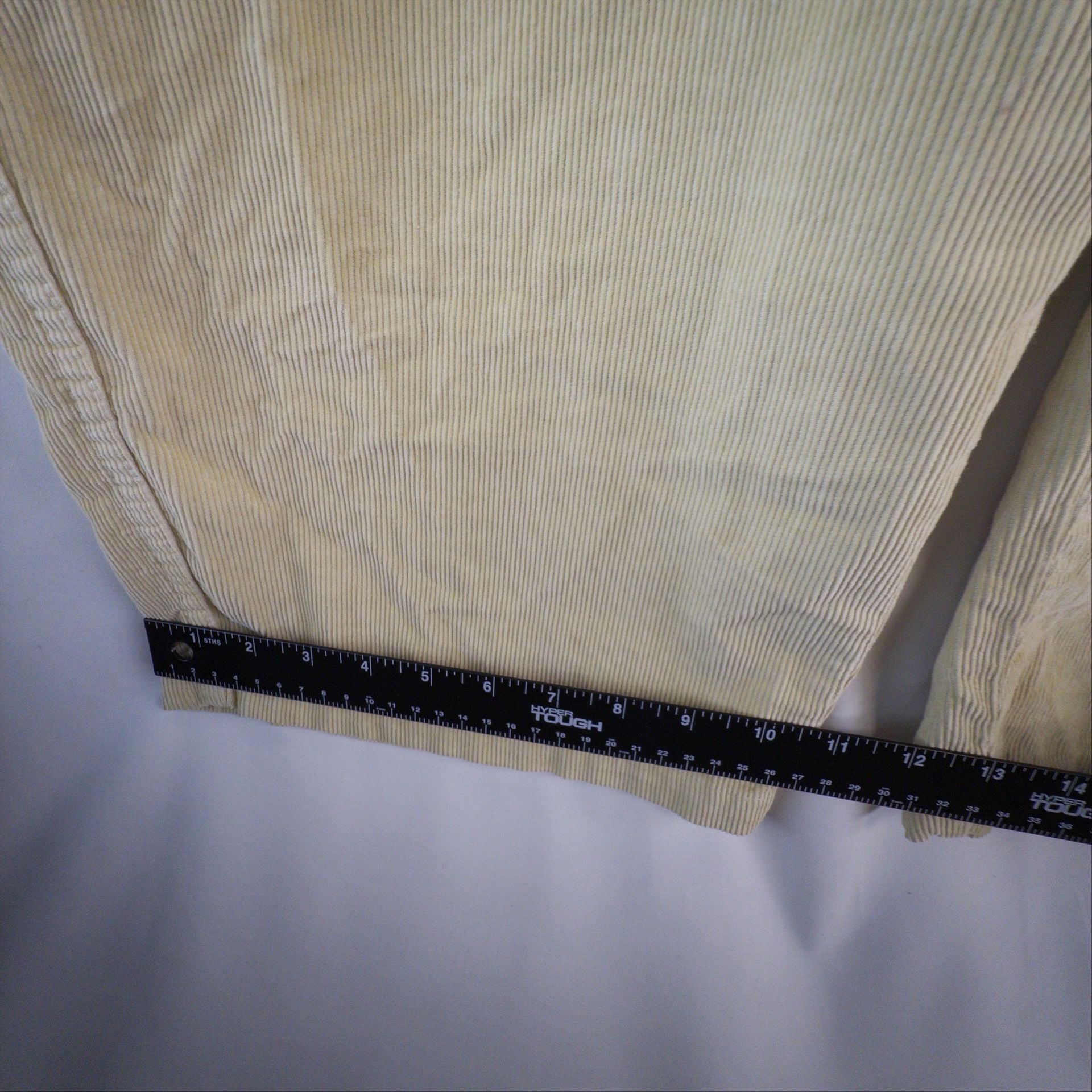Zara Corduroy Pants Size USA 6 Yellow High Waist Wide Leg 8