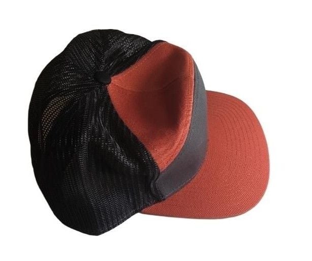 Quiver Water Edition 7P Flatbill Trucker Hat Orange Black 5