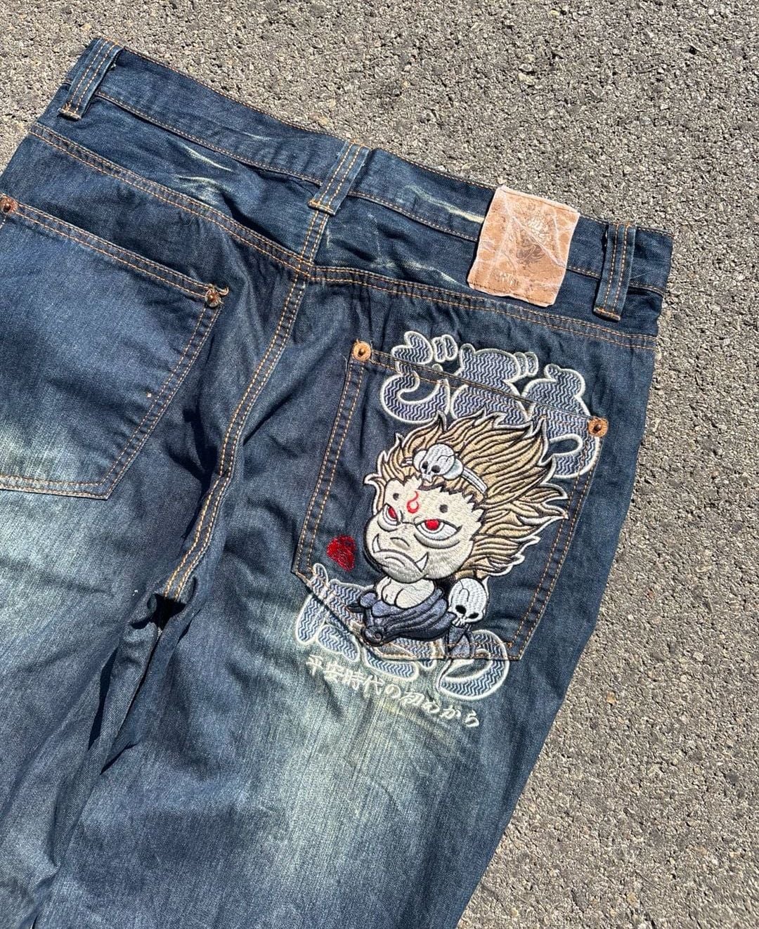 Oniarai Japanese denim embroidered jeans 8
