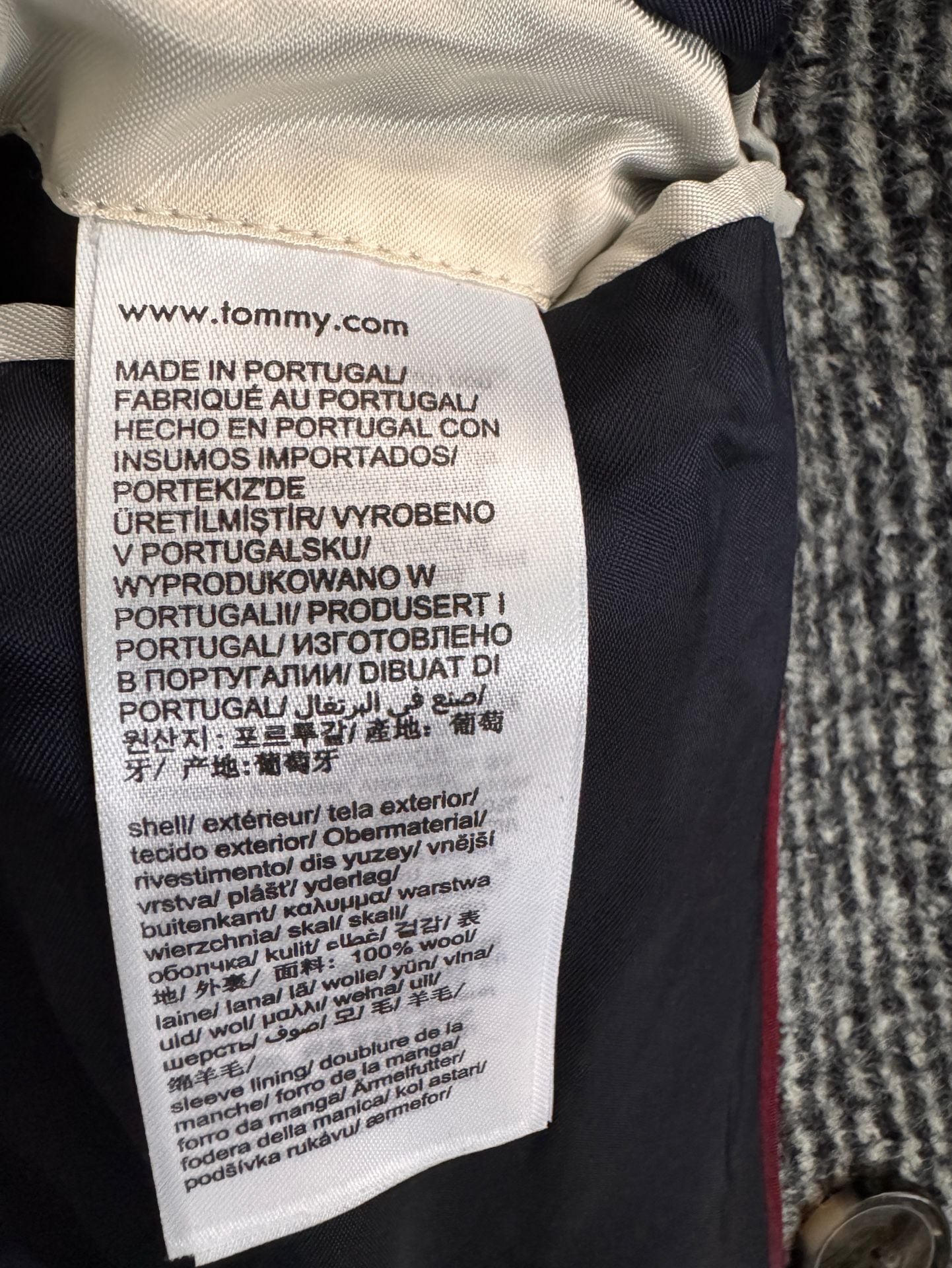 Tommy Hilfiger 100% Wool Italian Fabric Double Breasted Long Coat L NWOT 10