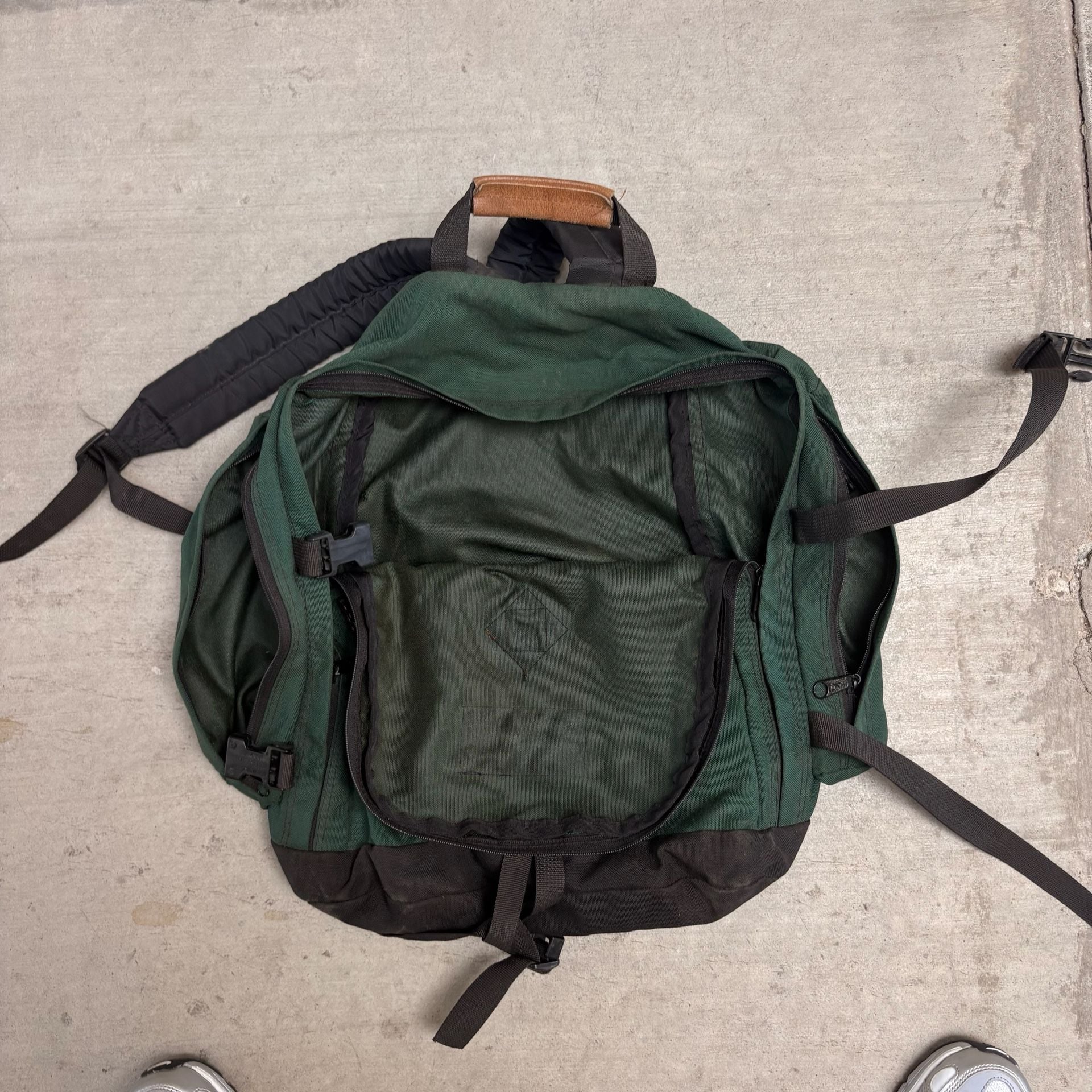 JanSport Vintage Made In USA Green Hiking Backpack 7