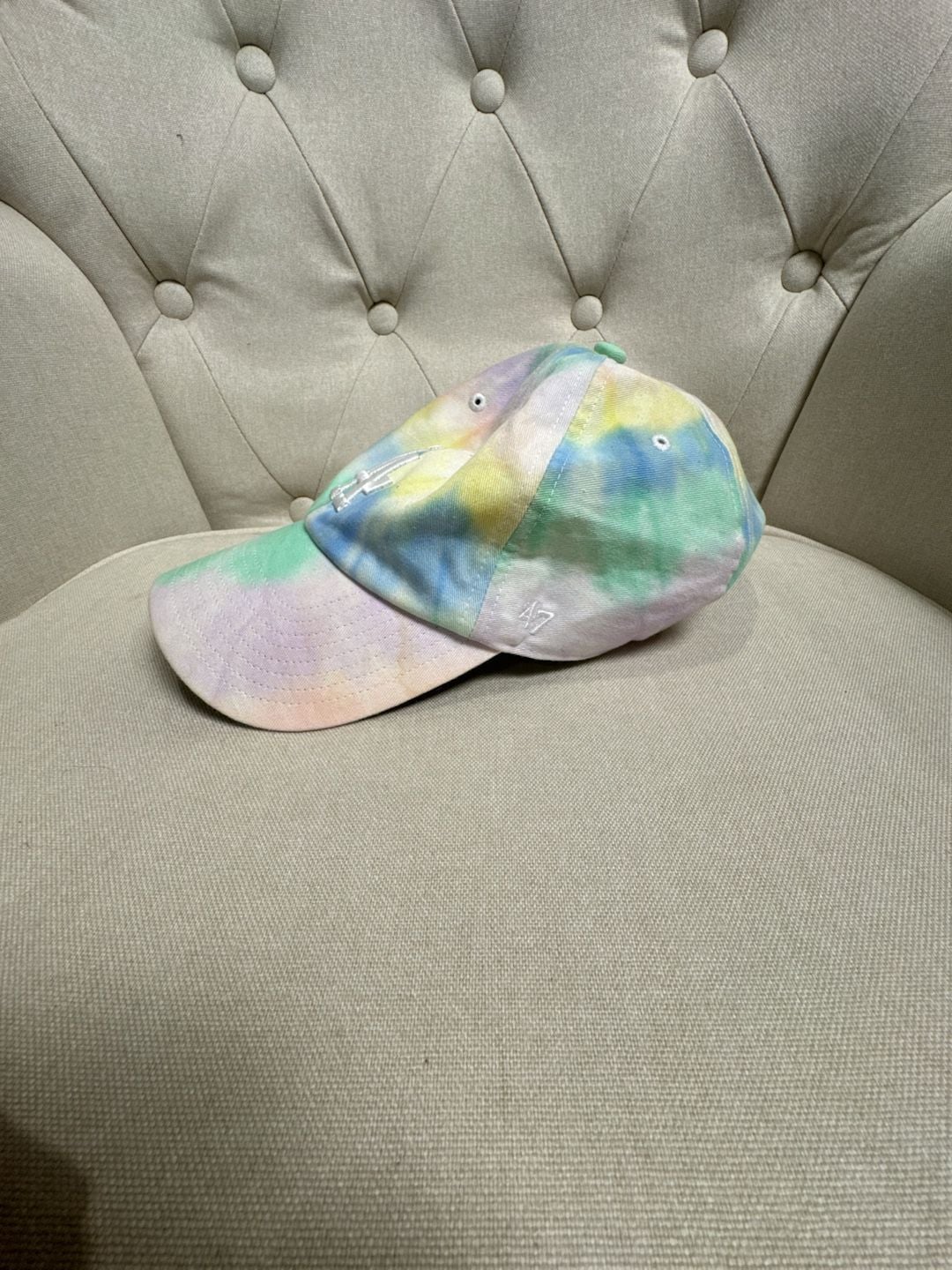 47 Los Angeles Dodgers Tie Dye Clean Up Hat OSFA Multi Baseball Cap 3