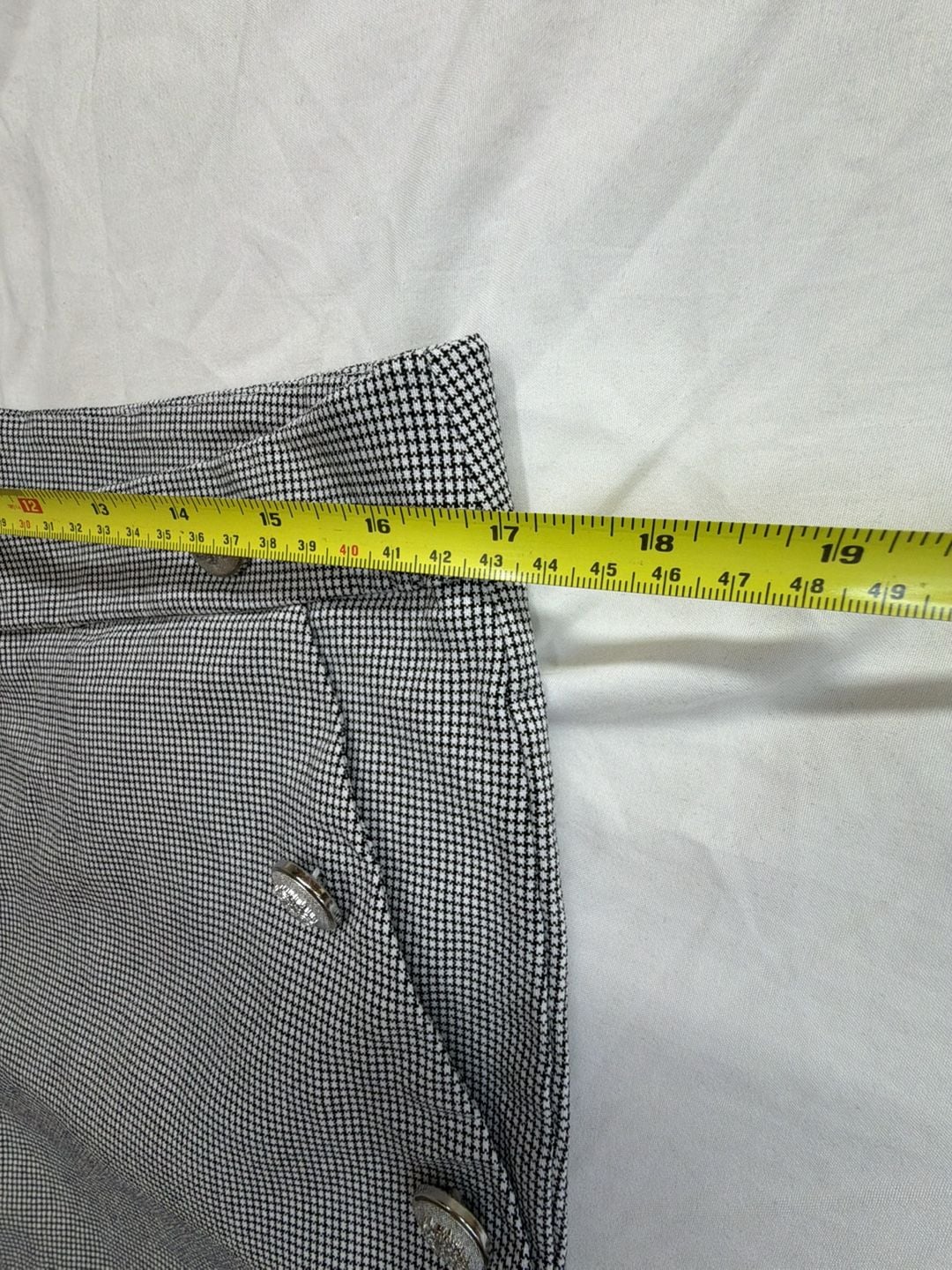 Jules & Leopold Houndstooth Pants Size L Black White 5