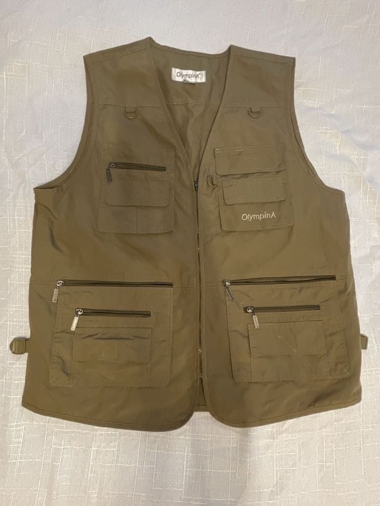 OlympinA Multi Pocket Utility Fishing Vest Size L Brown Outdoor Travel
Hiking 2