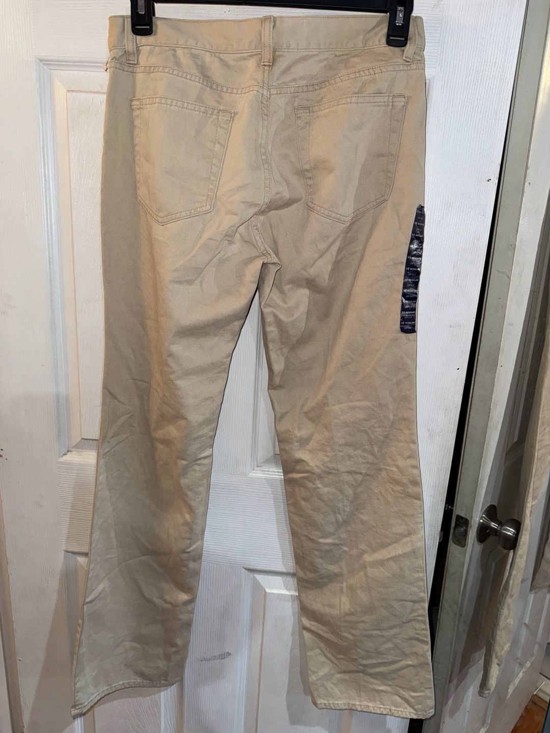 Gap Straight Leg Pants Size 10 Regular Tan Cotton Chinos 4