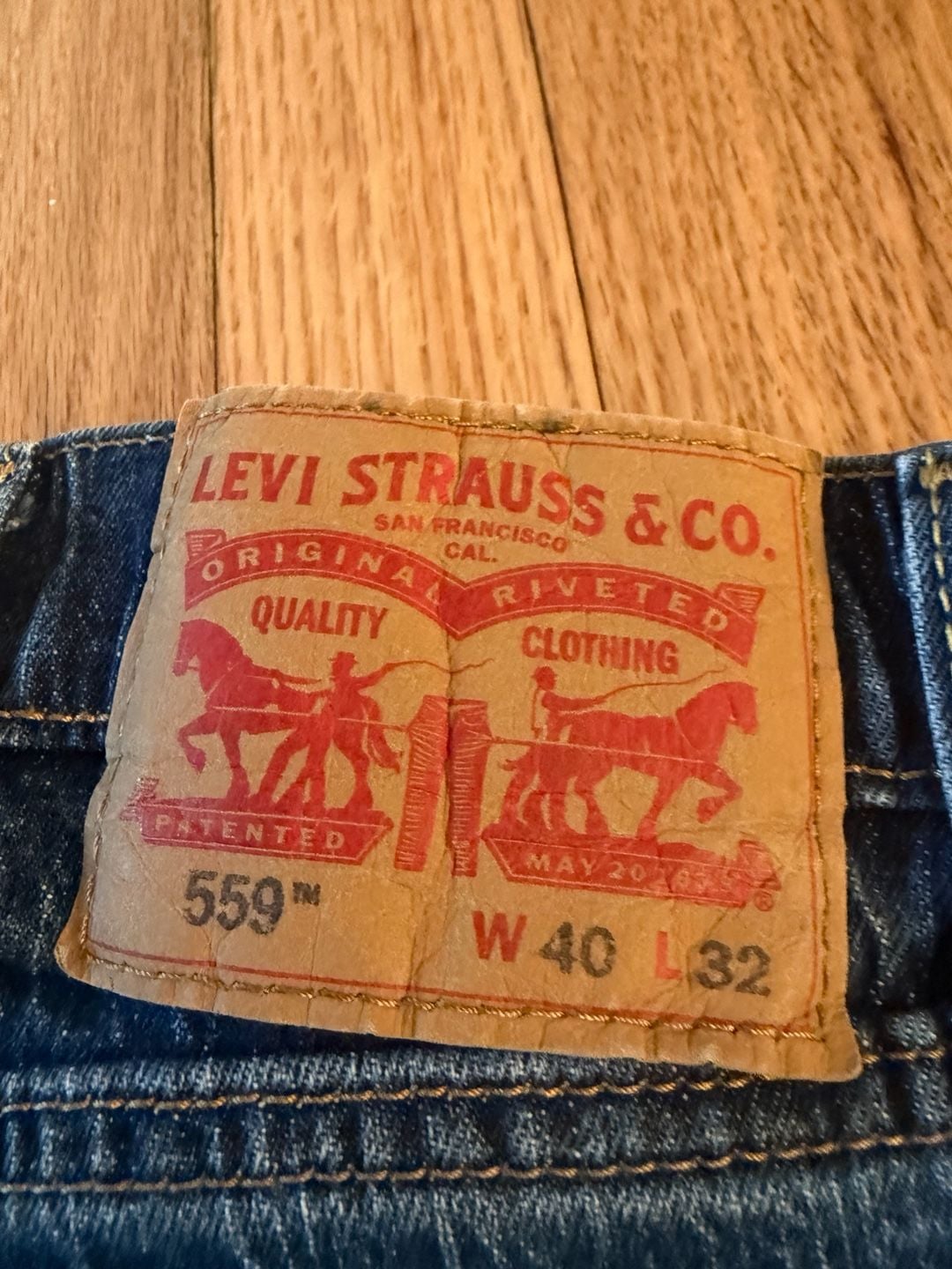 Levi's 559 Jeans Size 40x32 Blue Relaxed Straight Denim 3