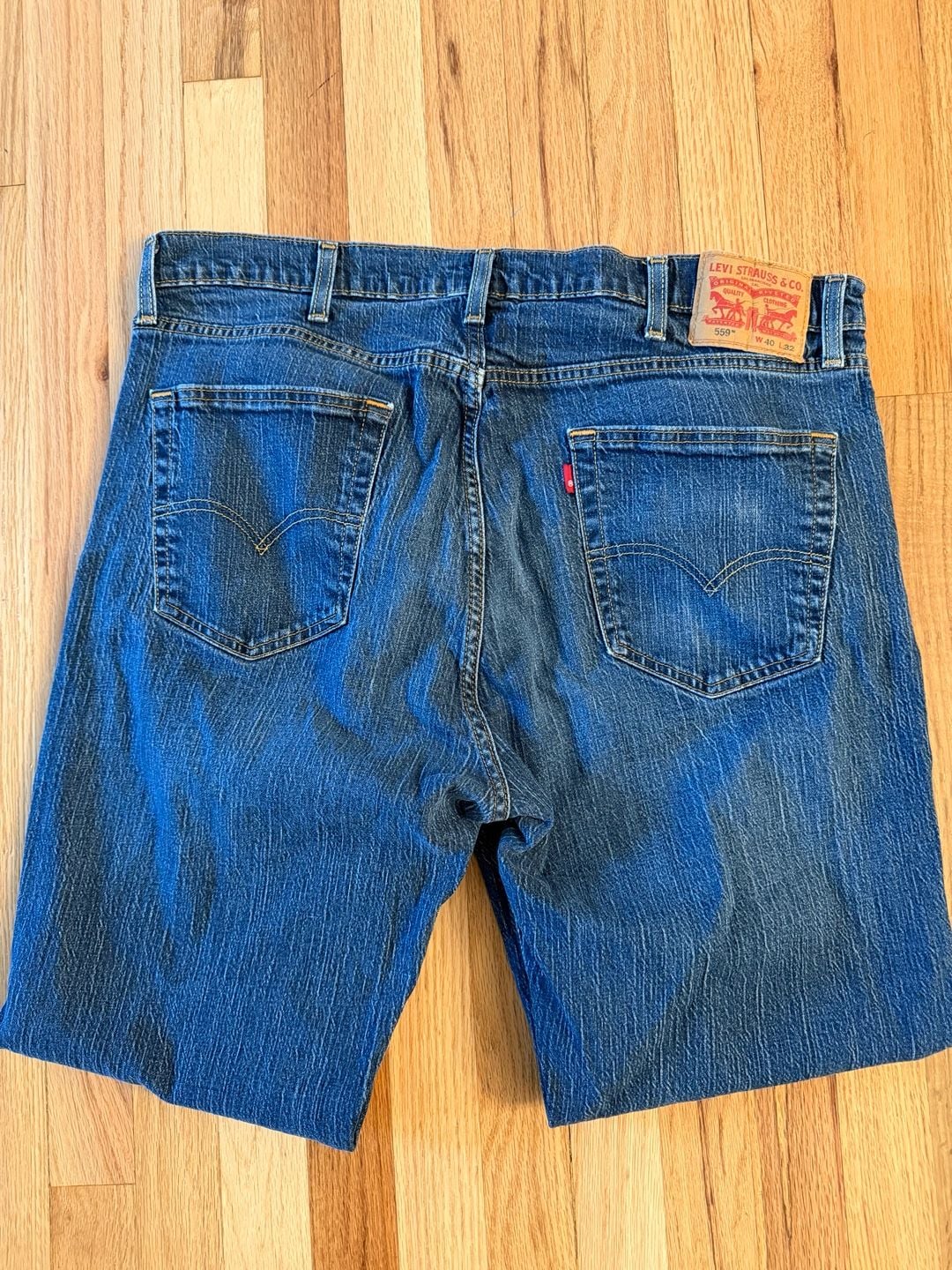 Levi's 559 Jeans Size 40x32 Blue Relaxed Straight Denim 4
