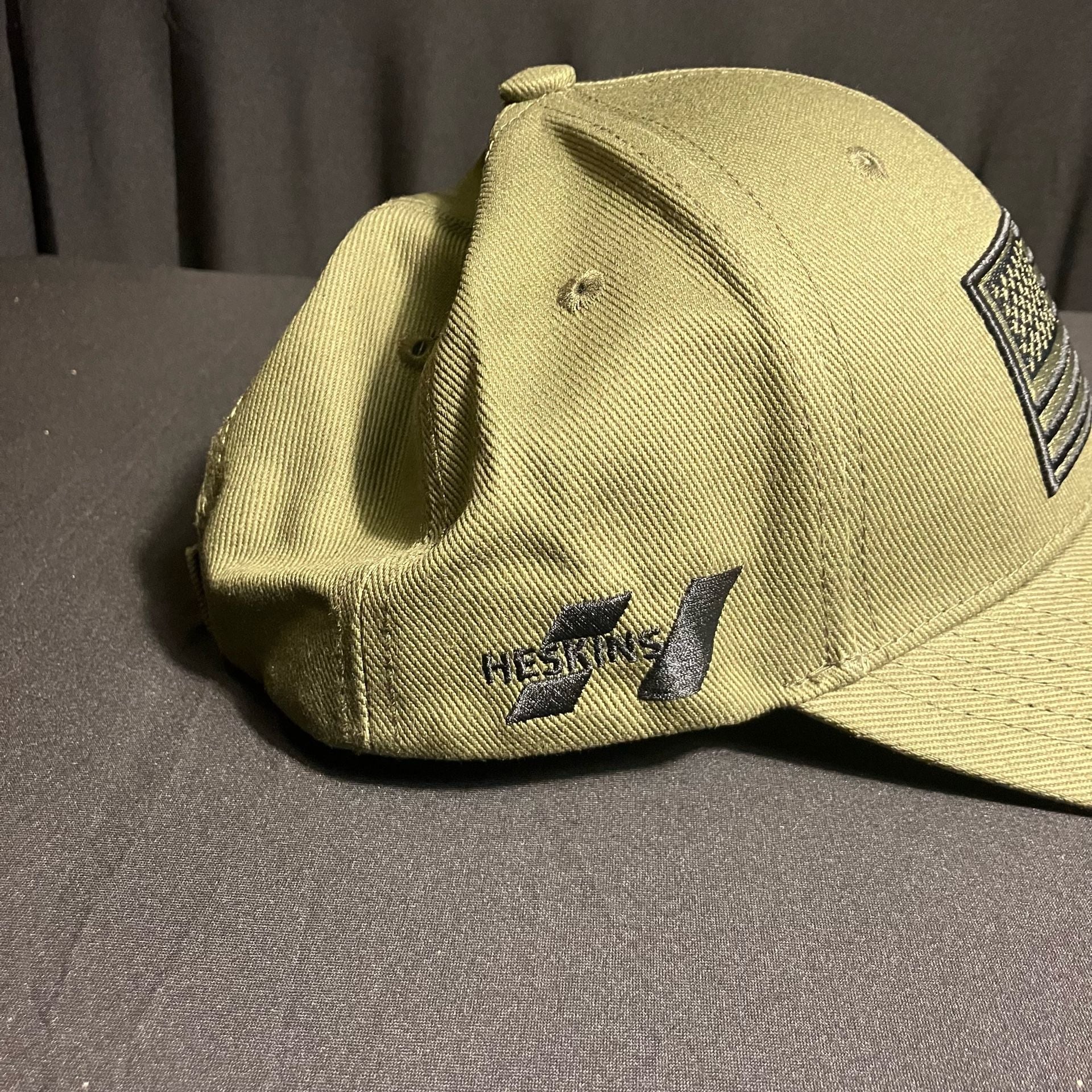 Heskins American Flag Tactical Baseball Cap Olive Green 4