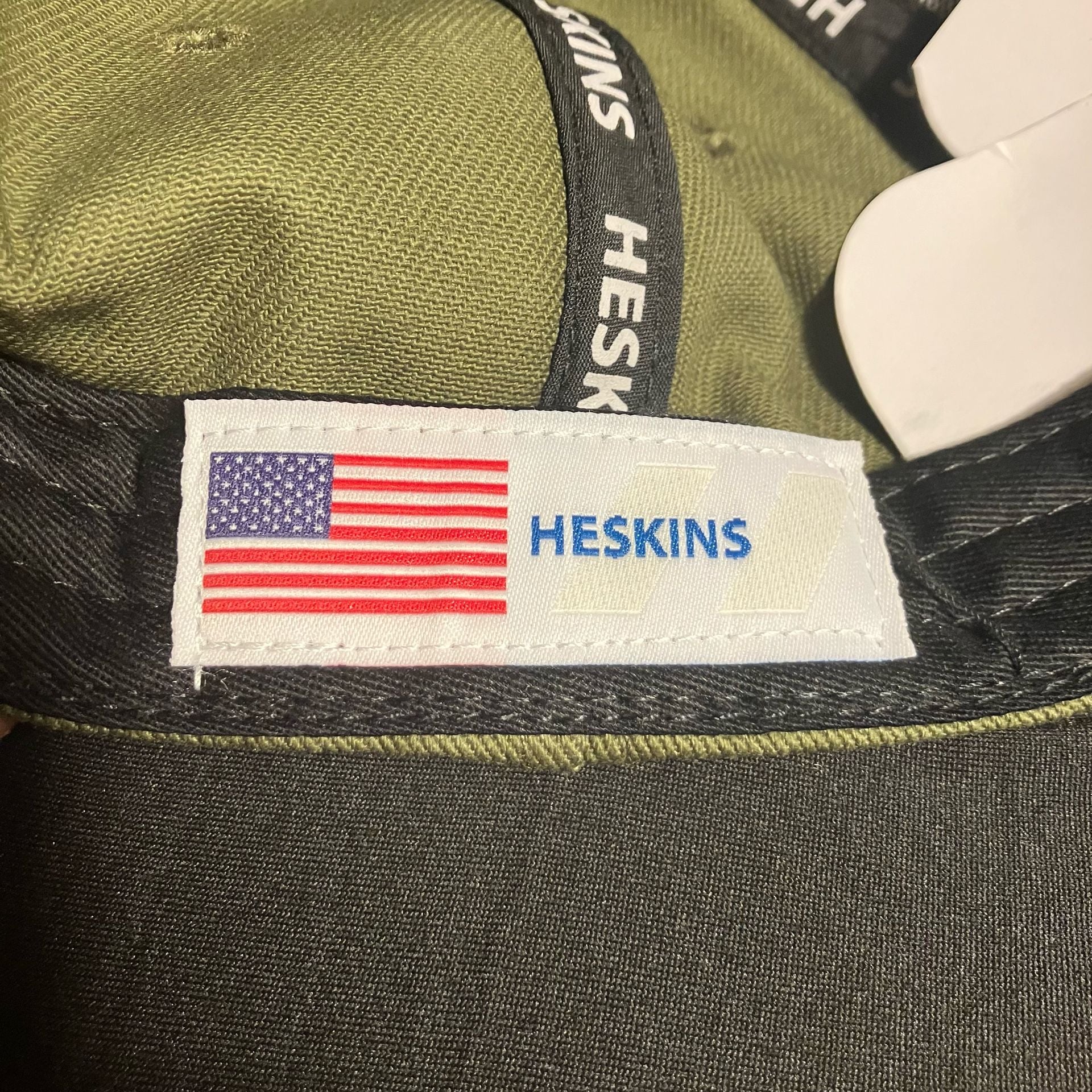 Heskins American Flag Tactical Baseball Cap Olive Green 6