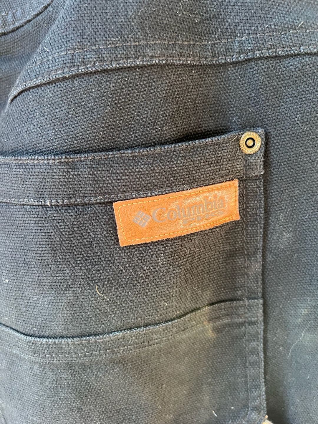 Columbia PHG Carpenter Pants Size 32W 32L Black Canvas 7
