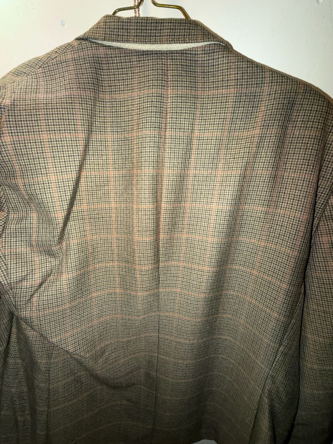 Mens Brown Plaid Houndstooth Blazer Sport Coat Jacket 3