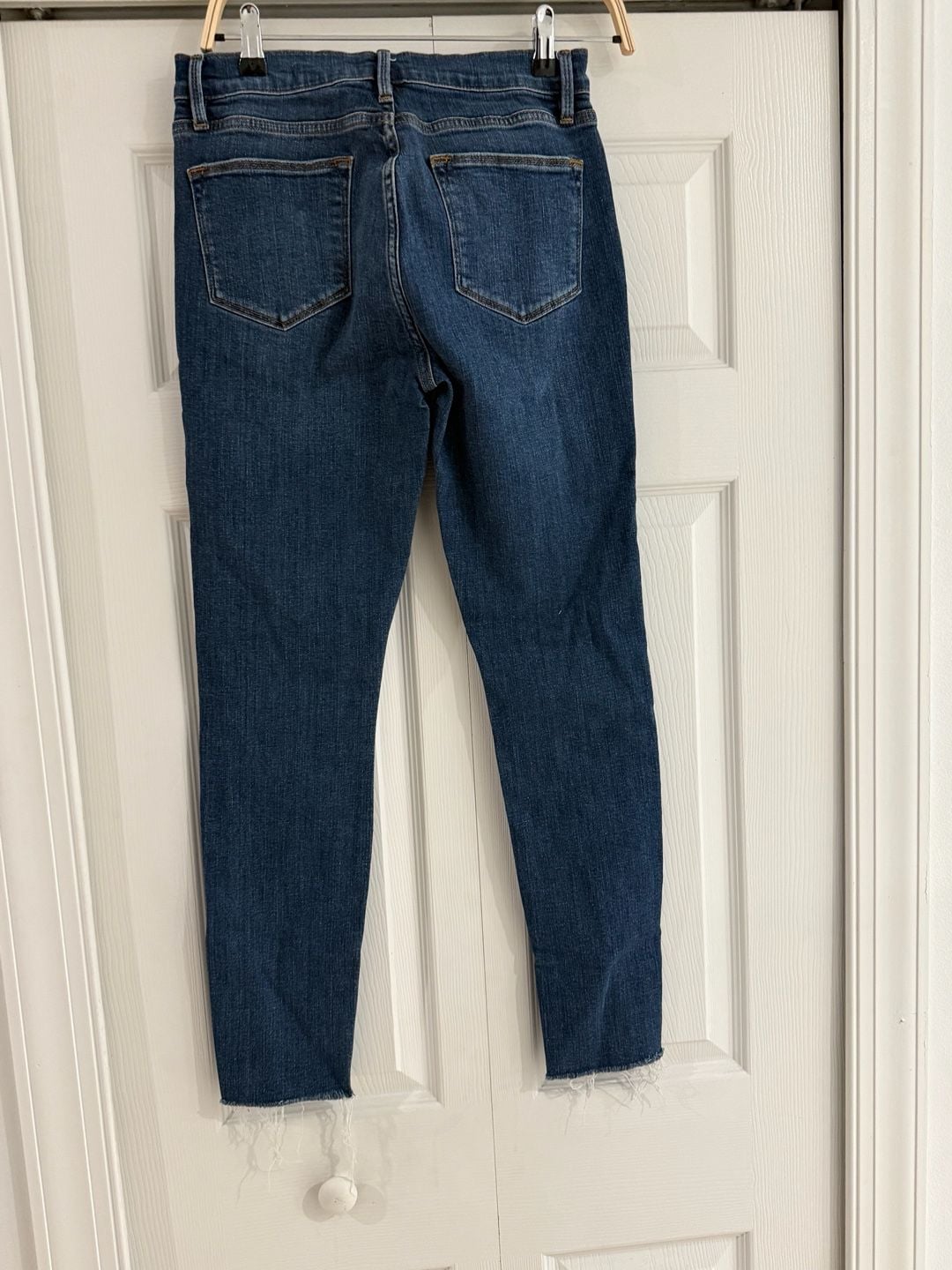 FRAME Skinny Jeans Size 29 Blue Denim Raw Hem 5