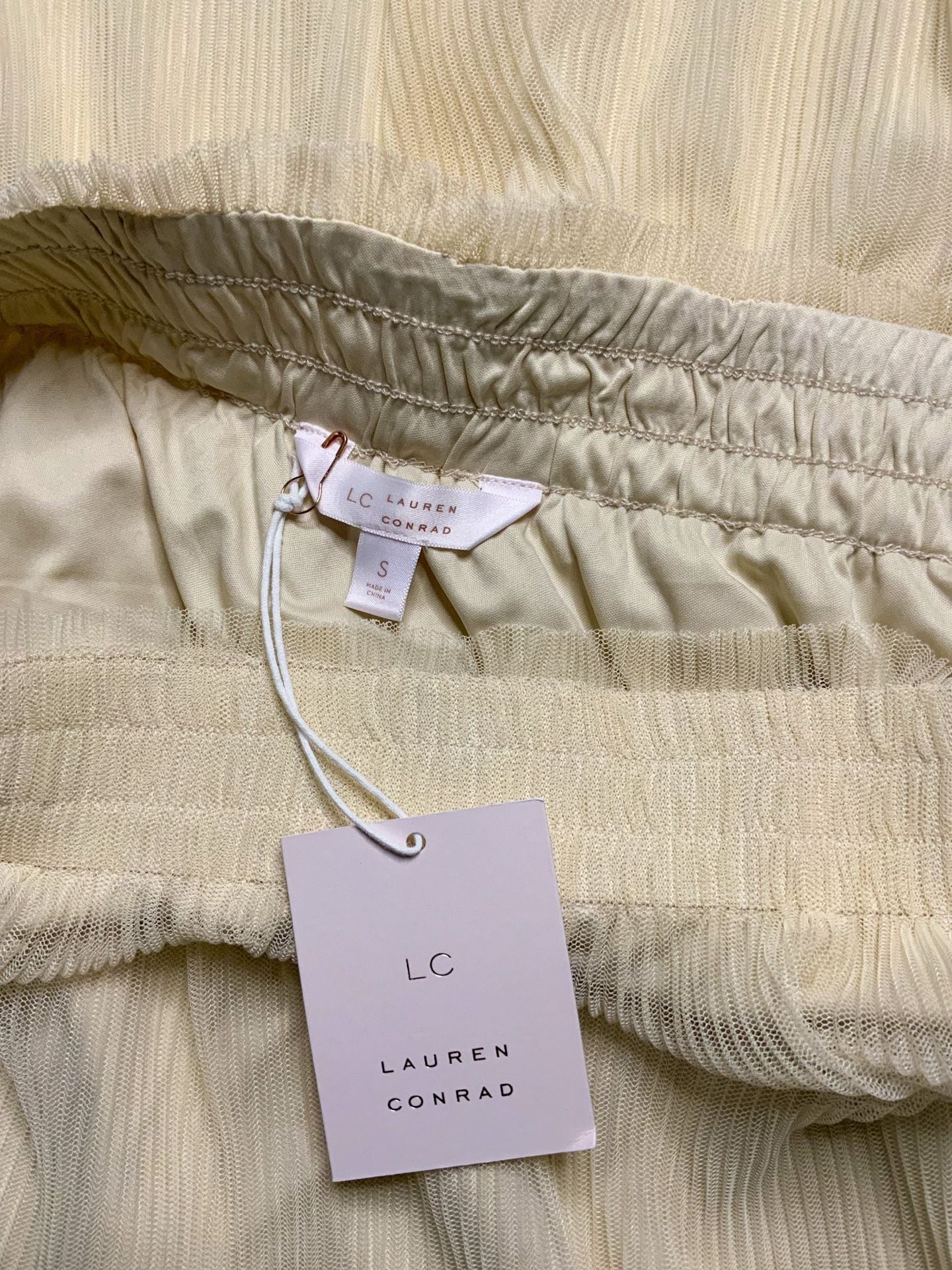 LC Lauren Conrad Tiered Maxi Skirt Women’s Size Small Cream 4