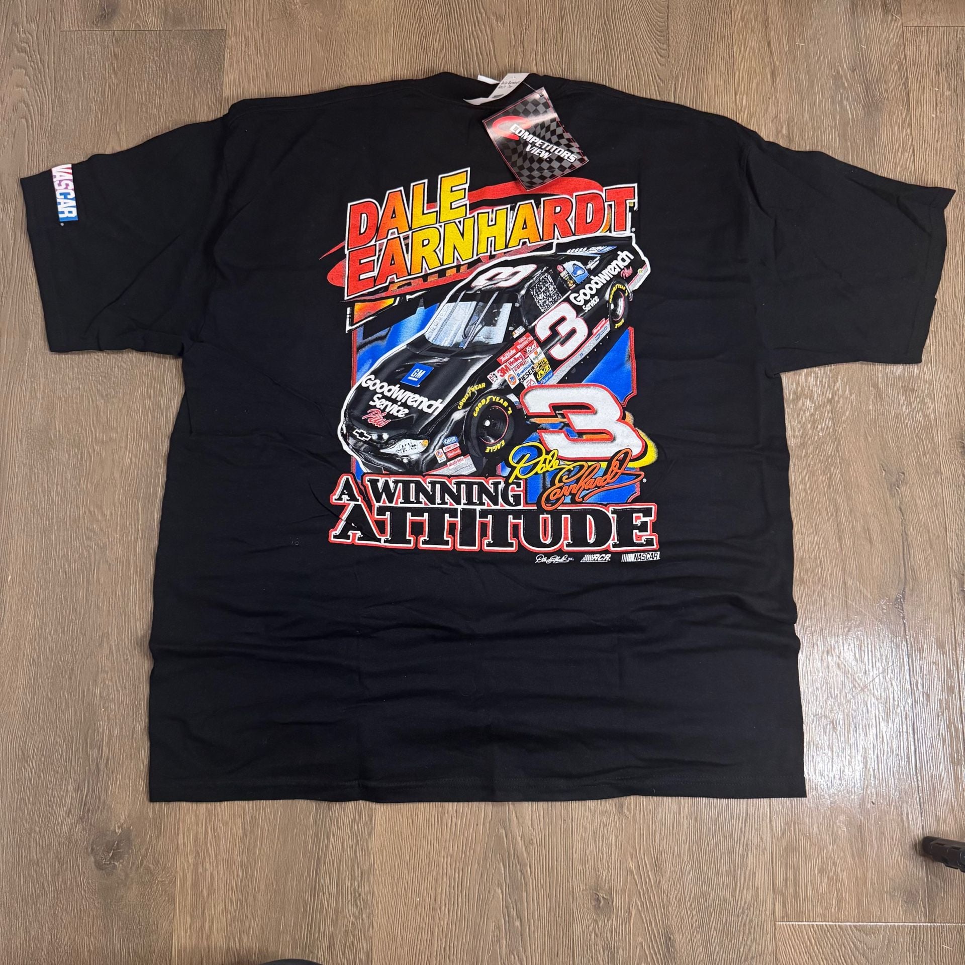 Competitors View Dale Earnhardt T-Shirt XL Black NASCAR 3