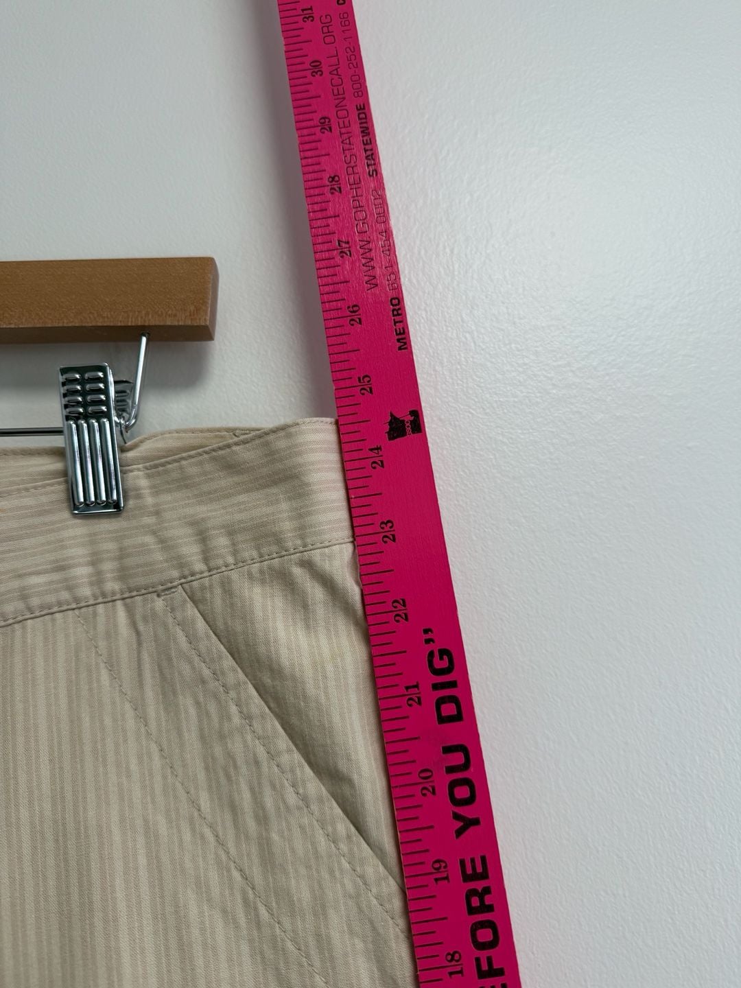 Avirex Stripe Shorts Size 34 Beige Cotton Casual Bermuda 7