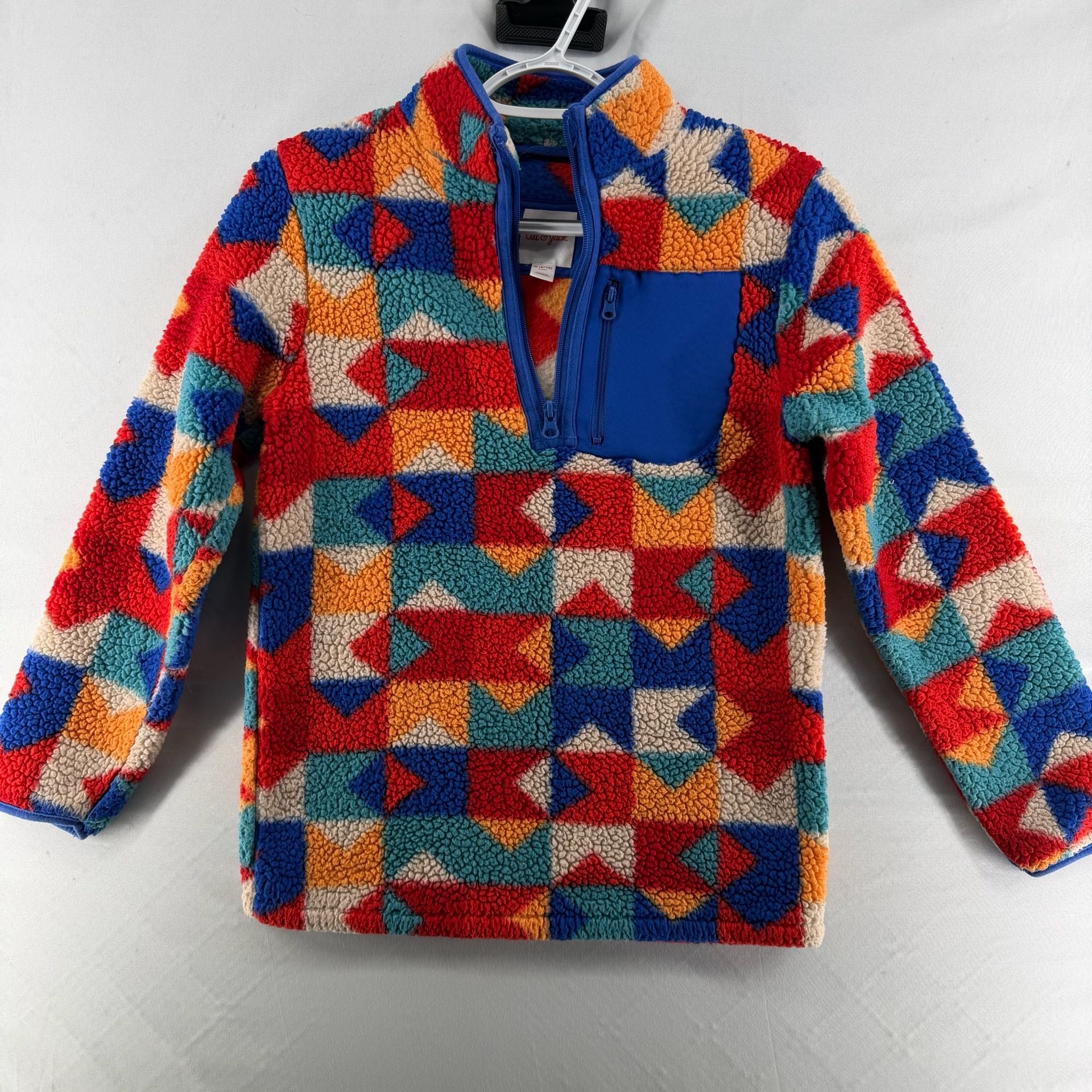 1673 Cat & Jack 1/4 Zip Fleece Jacket M (8/10) Multicolored 2