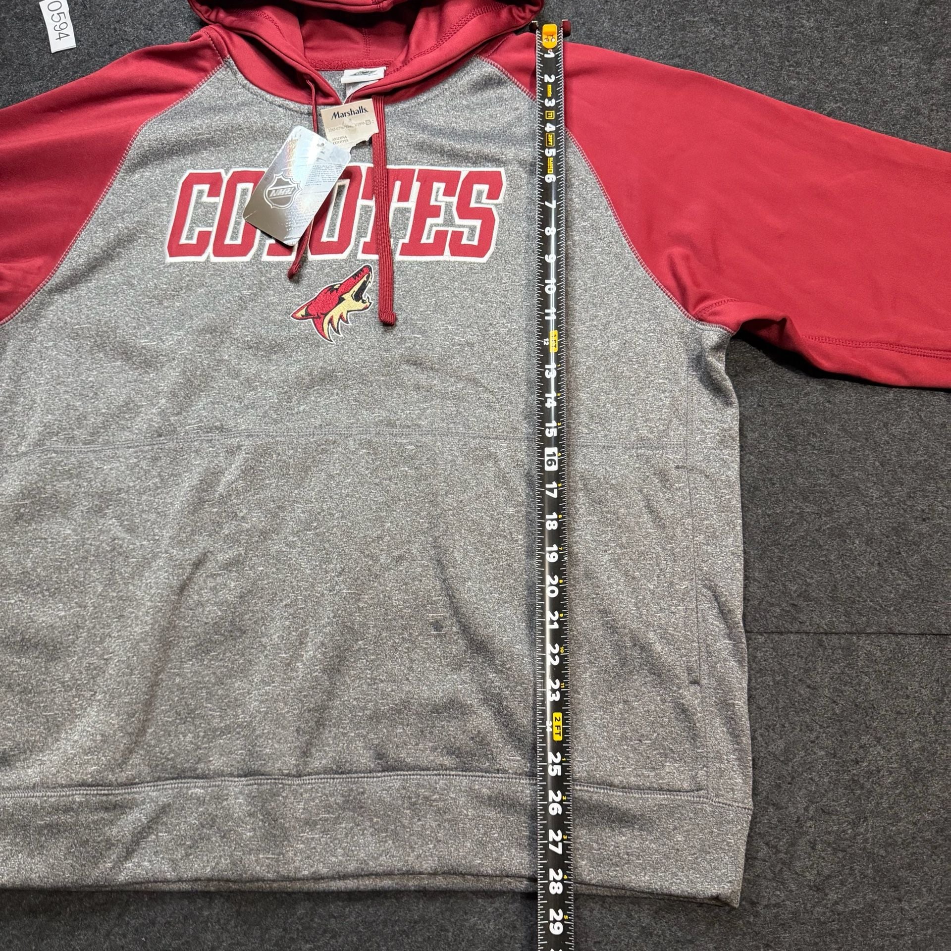 NHL Arizona Coyotes Hoodie Size XL Gray Red Pullover Sweatshirt 5