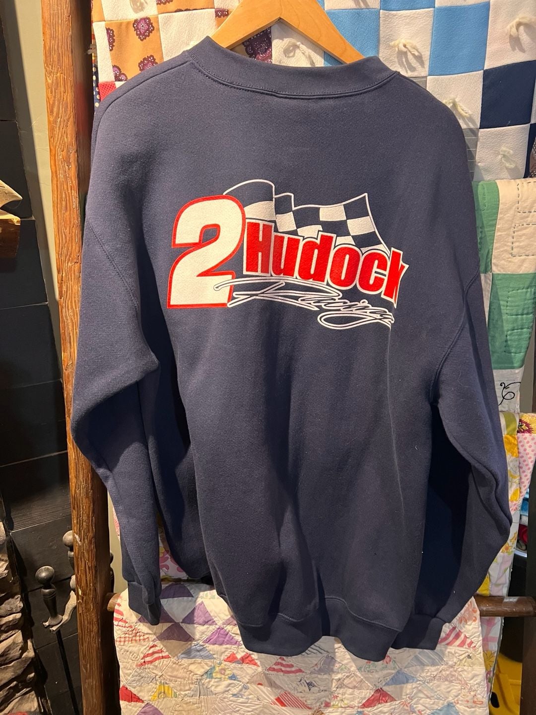 Lee Hudock Racing Heavyweight Sweatshirt Size L Navy 3