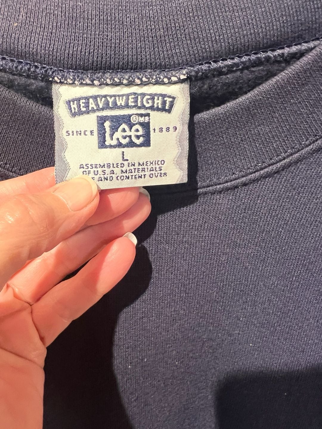 Lee Hudock Racing Heavyweight Sweatshirt Size L Navy 4