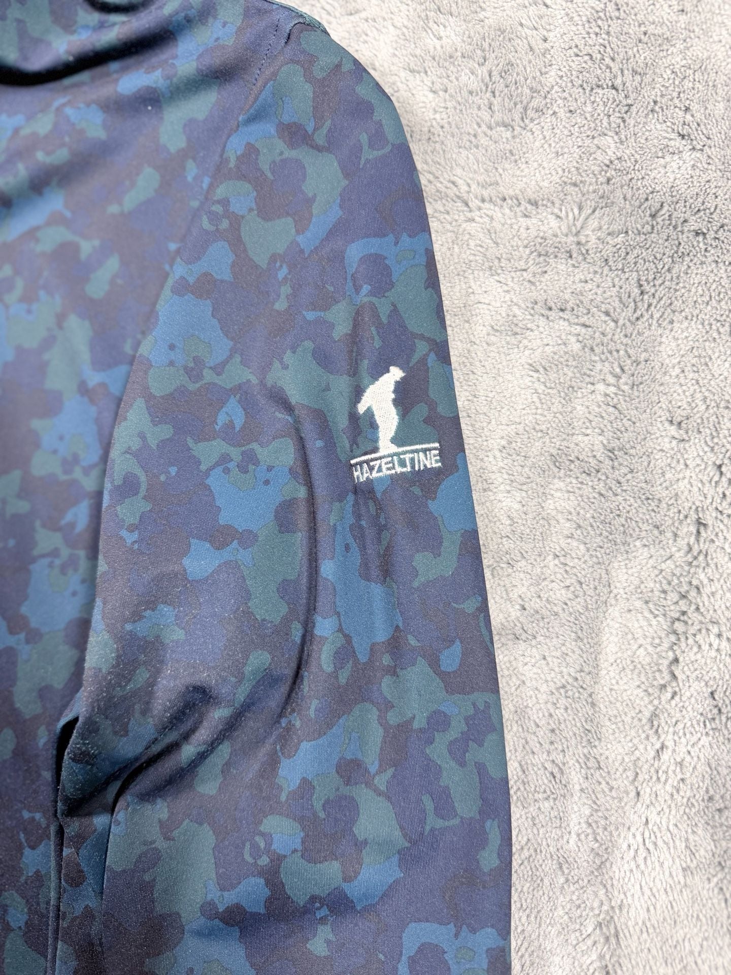 Peter Millar Crown Sport 1/4 Zip Pullover Size M Blue Camo Hazeltine 4