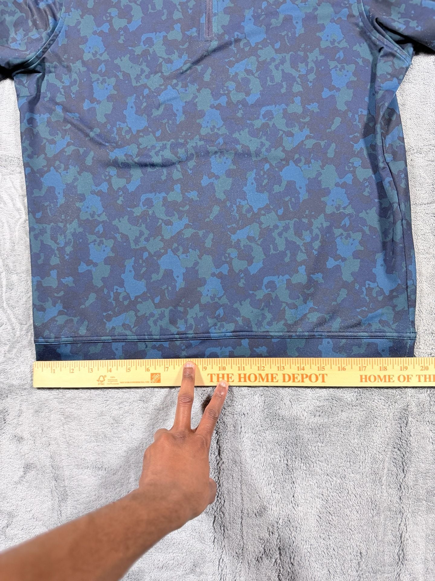 Peter Millar Crown Sport 1/4 Zip Pullover Size M Blue Camo Hazeltine 8