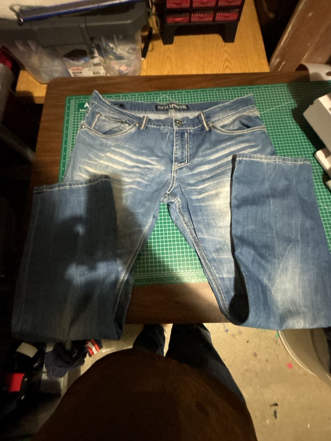 Affliction Gage Jeans Size 36 Blue Distressed Denim Pants 4
