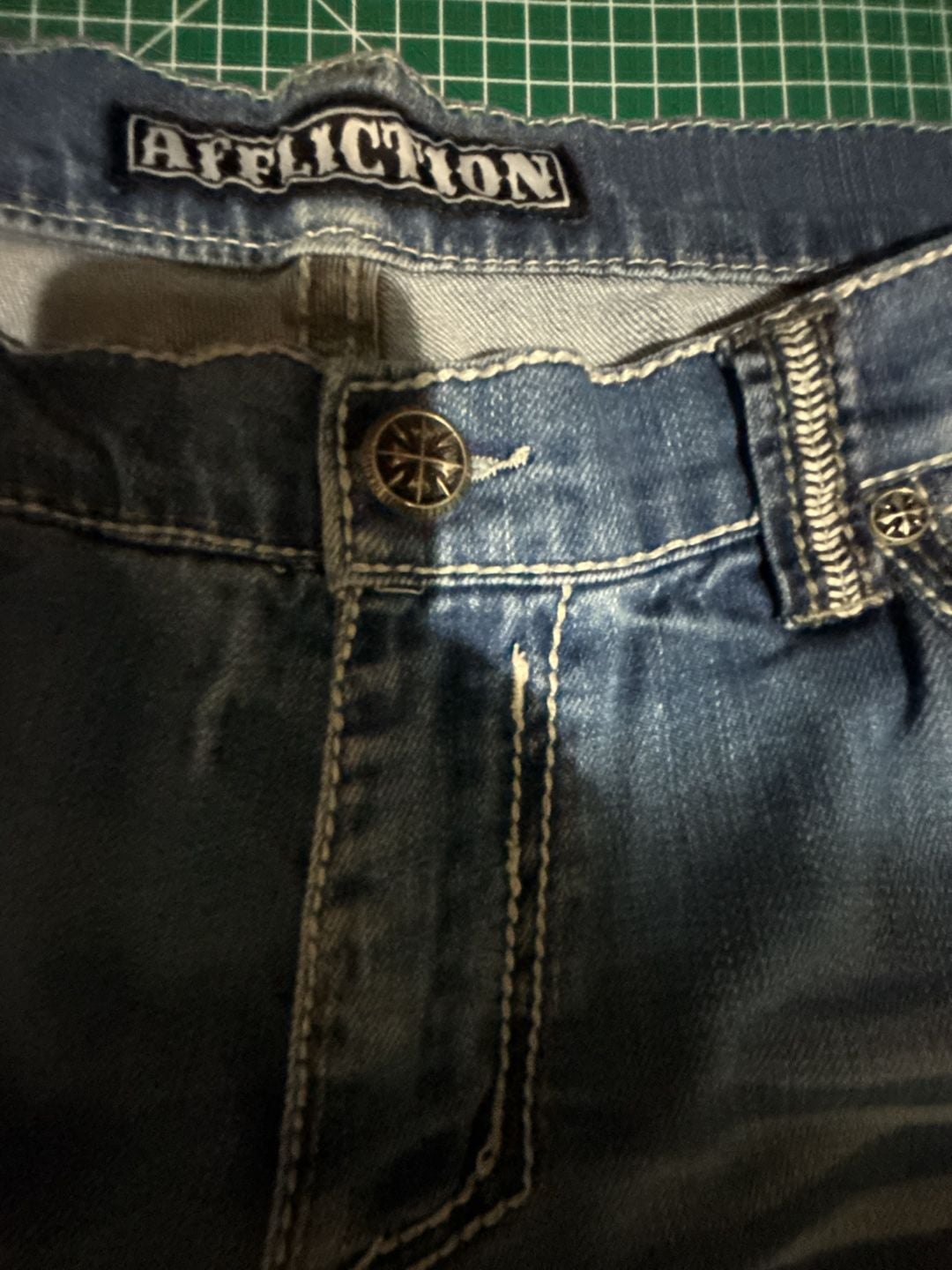 Affliction Gage Jeans Size 36 Blue Distressed Denim Pants 5