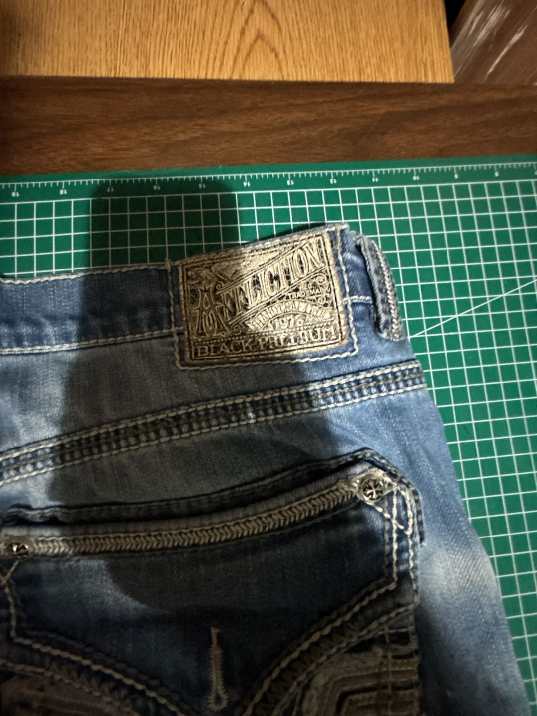 Affliction Gage Jeans Size 36 Blue Distressed Denim Pants 6