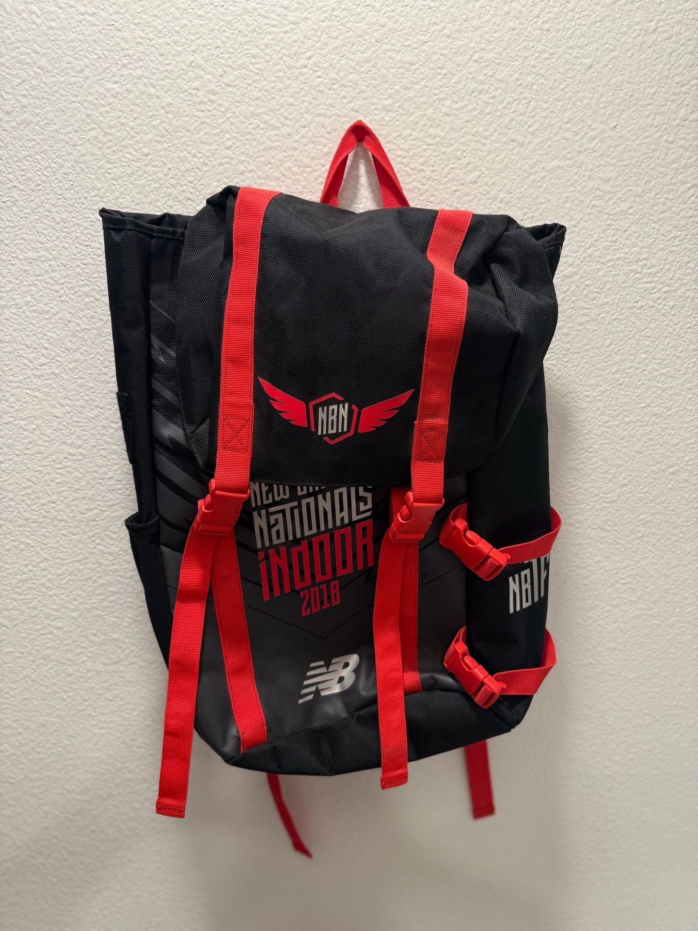 New Balance 2018 Nationals Indoor Backpack Black Red 2