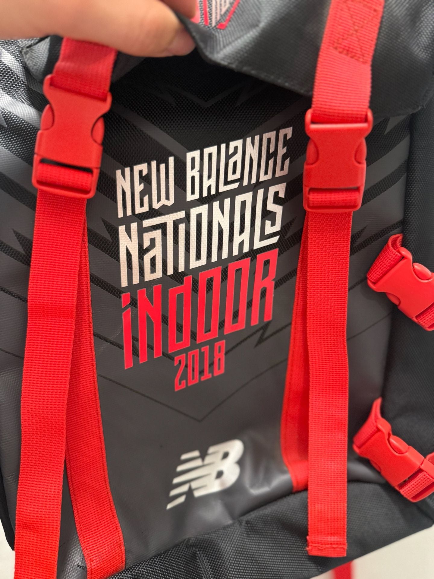 New Balance 2018 Nationals Indoor Backpack Black Red 4