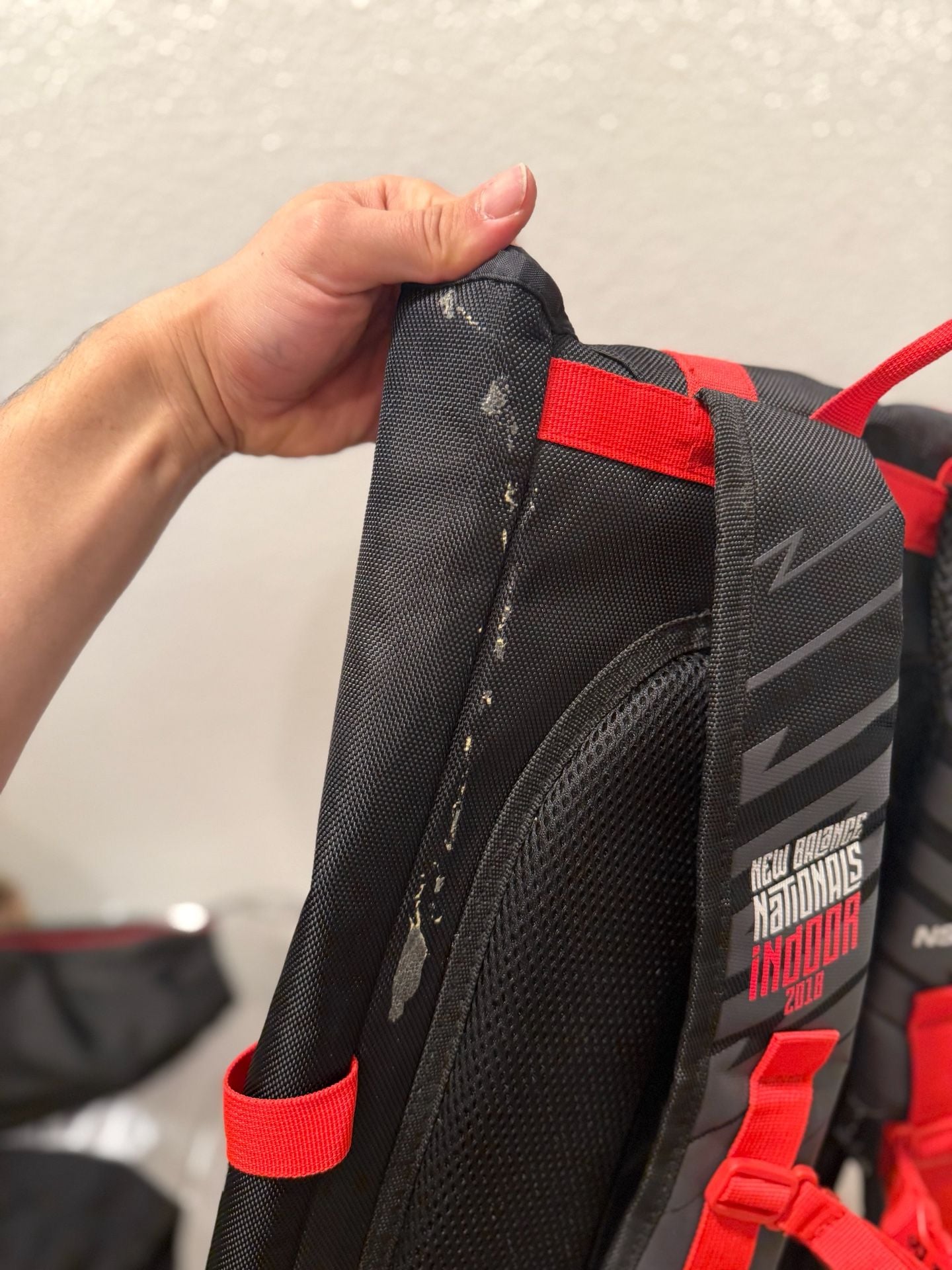 New Balance 2018 Nationals Indoor Backpack Black Red 8