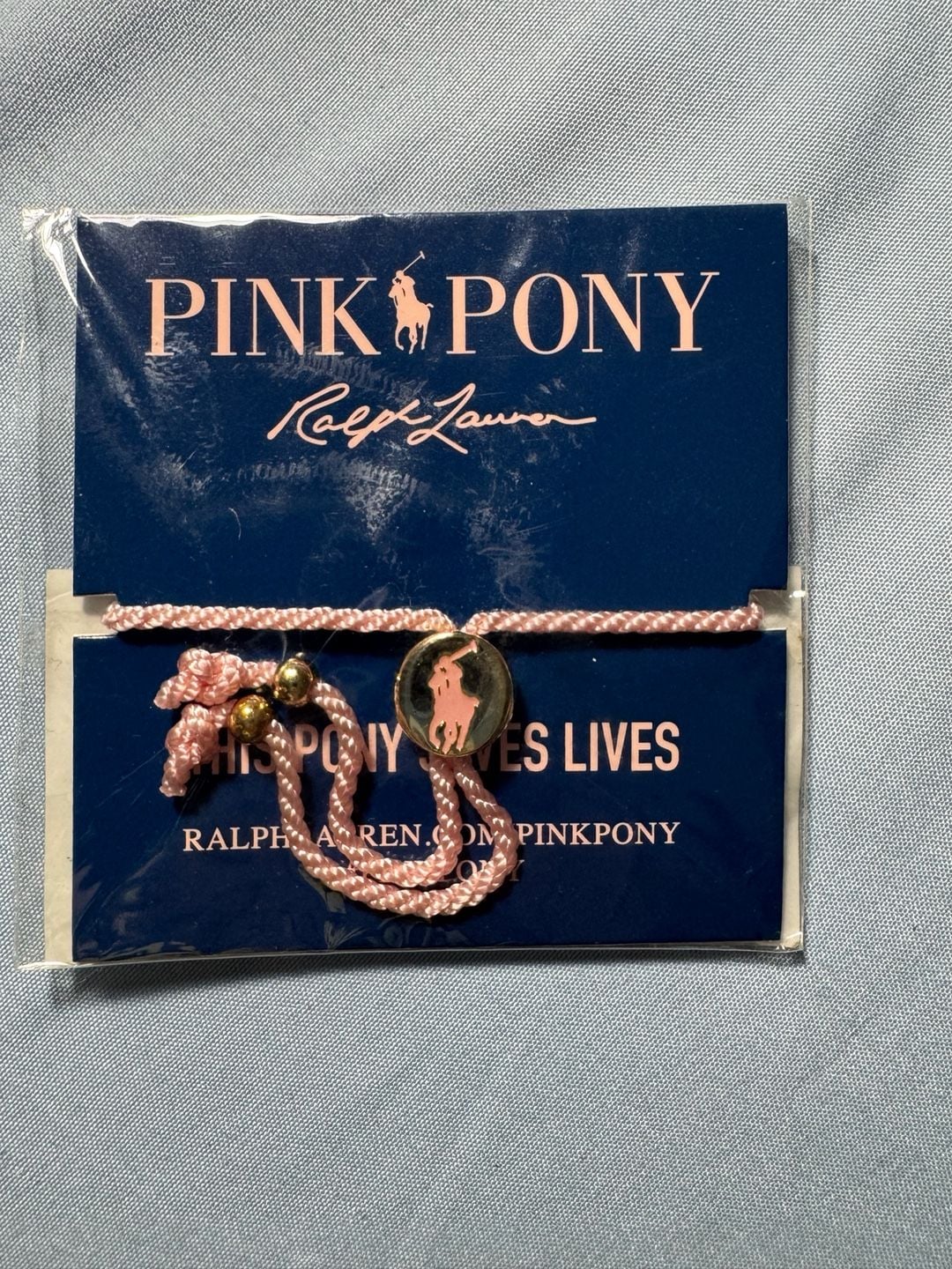 Ralph Lauren Pink Pony Cord Bracelet Pink 2