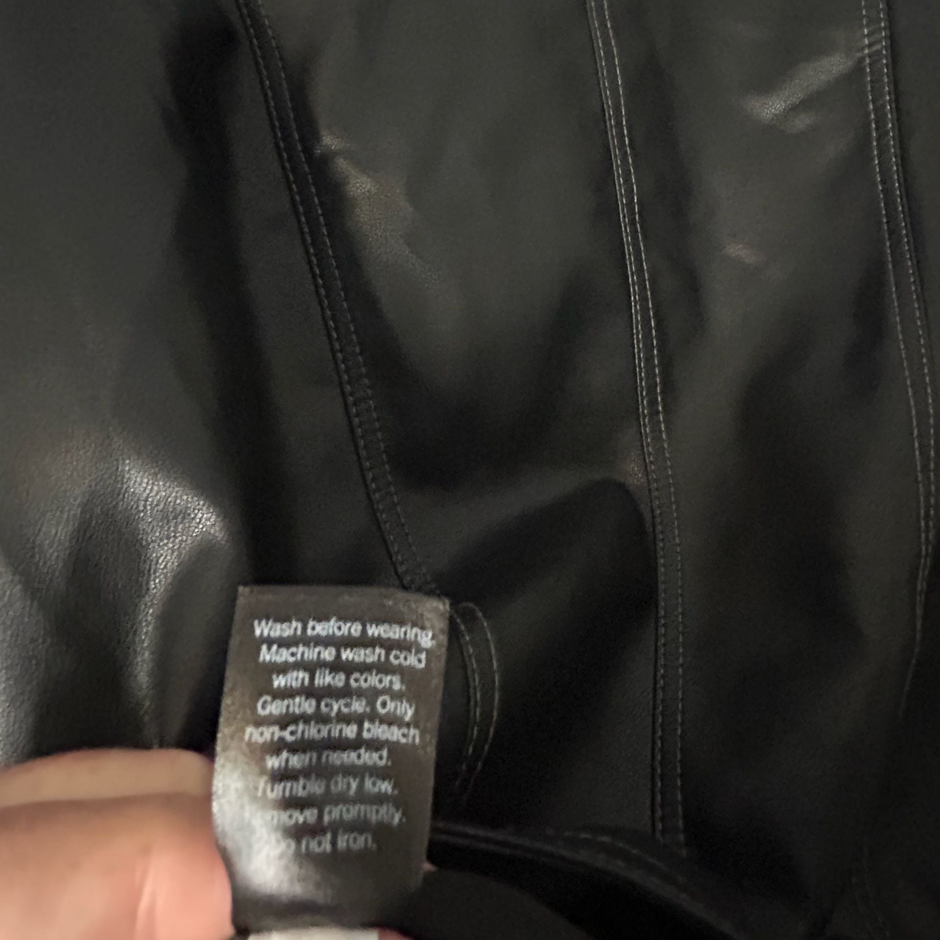 Simply Vera Vera Wang Moto Jacket Size XXL Black Faux Leather 7