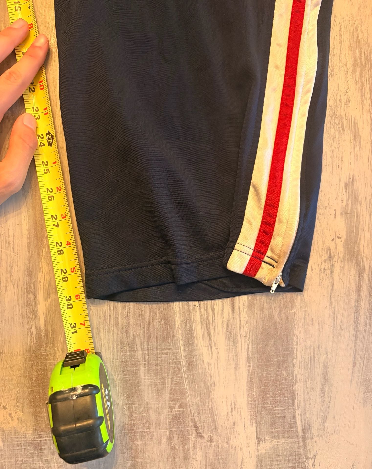 Vintage Nike Track Pants Navy Blue With Red And Cream Side Stripes 6