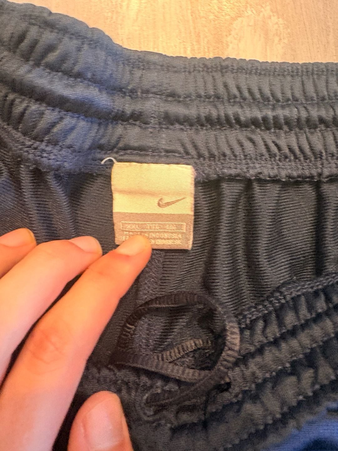 Vintage Nike Track Pants Navy Blue With Red And Cream Side Stripes 8
