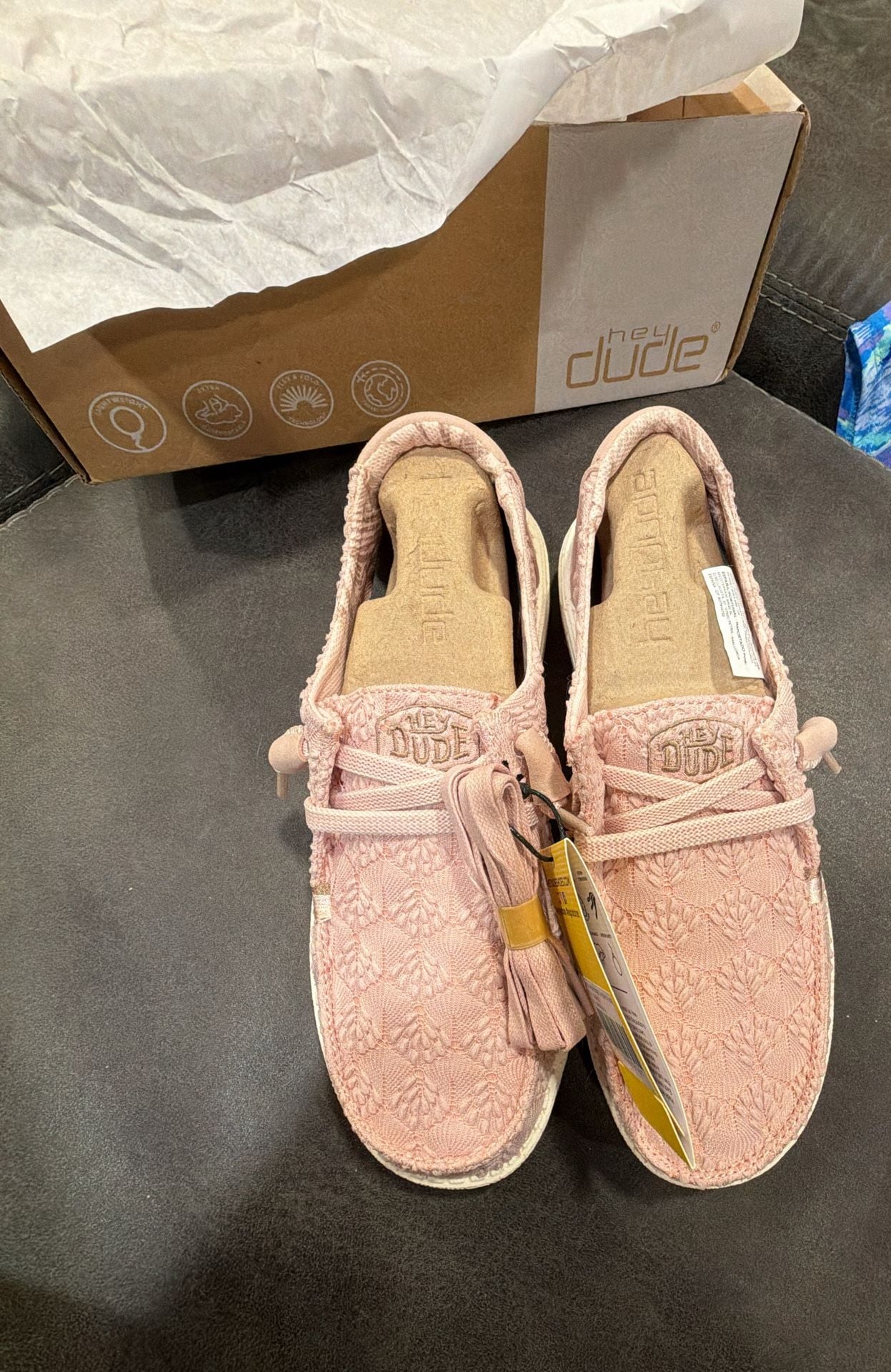 Hey Dude Wendy Stretch Boho Fluer Size 8 Quartz 5