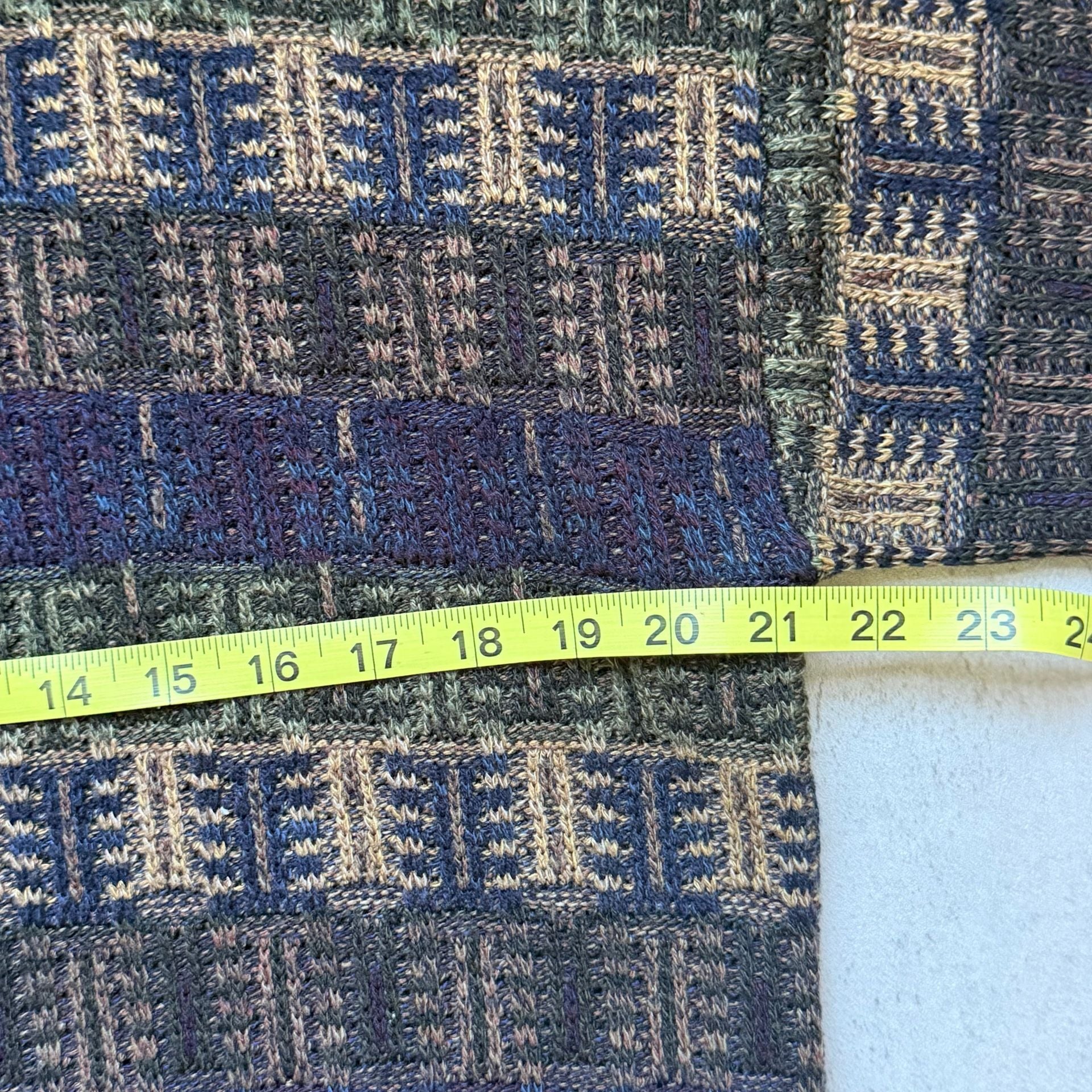 Towncraft Crewneck Sweater Size Large Geometric Patterned Knit 5