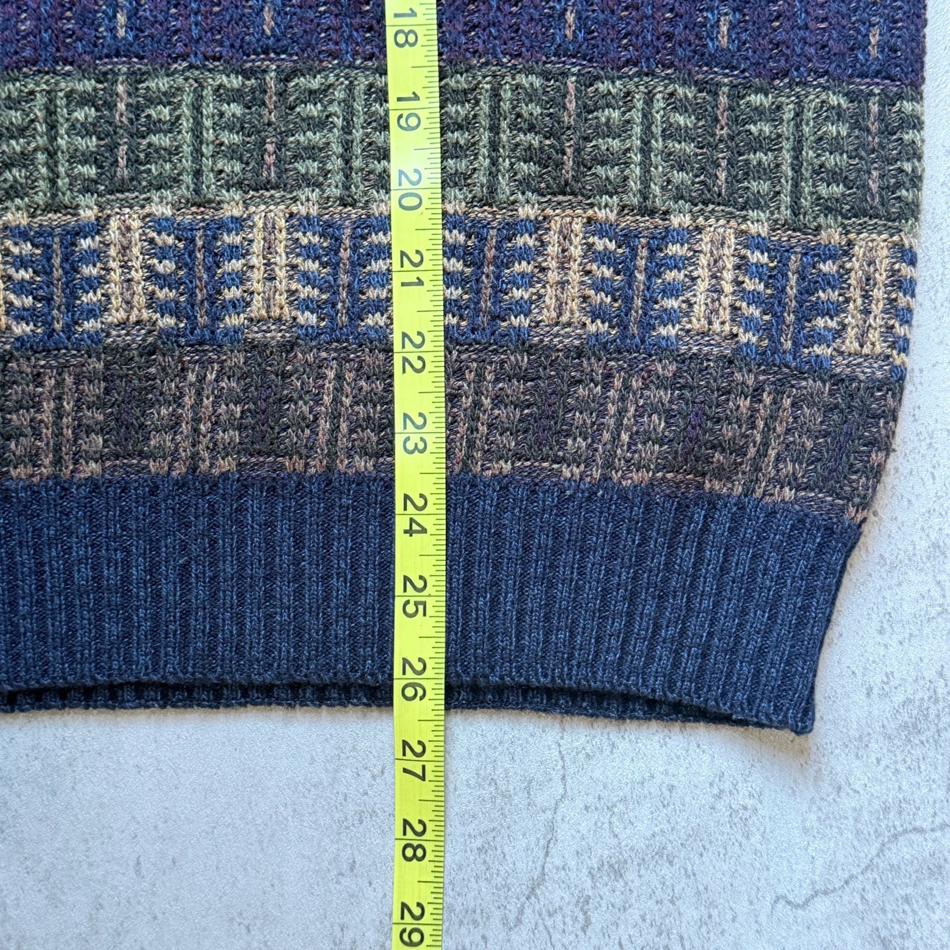 Towncraft Crewneck Sweater Size Large Geometric Patterned Knit 6