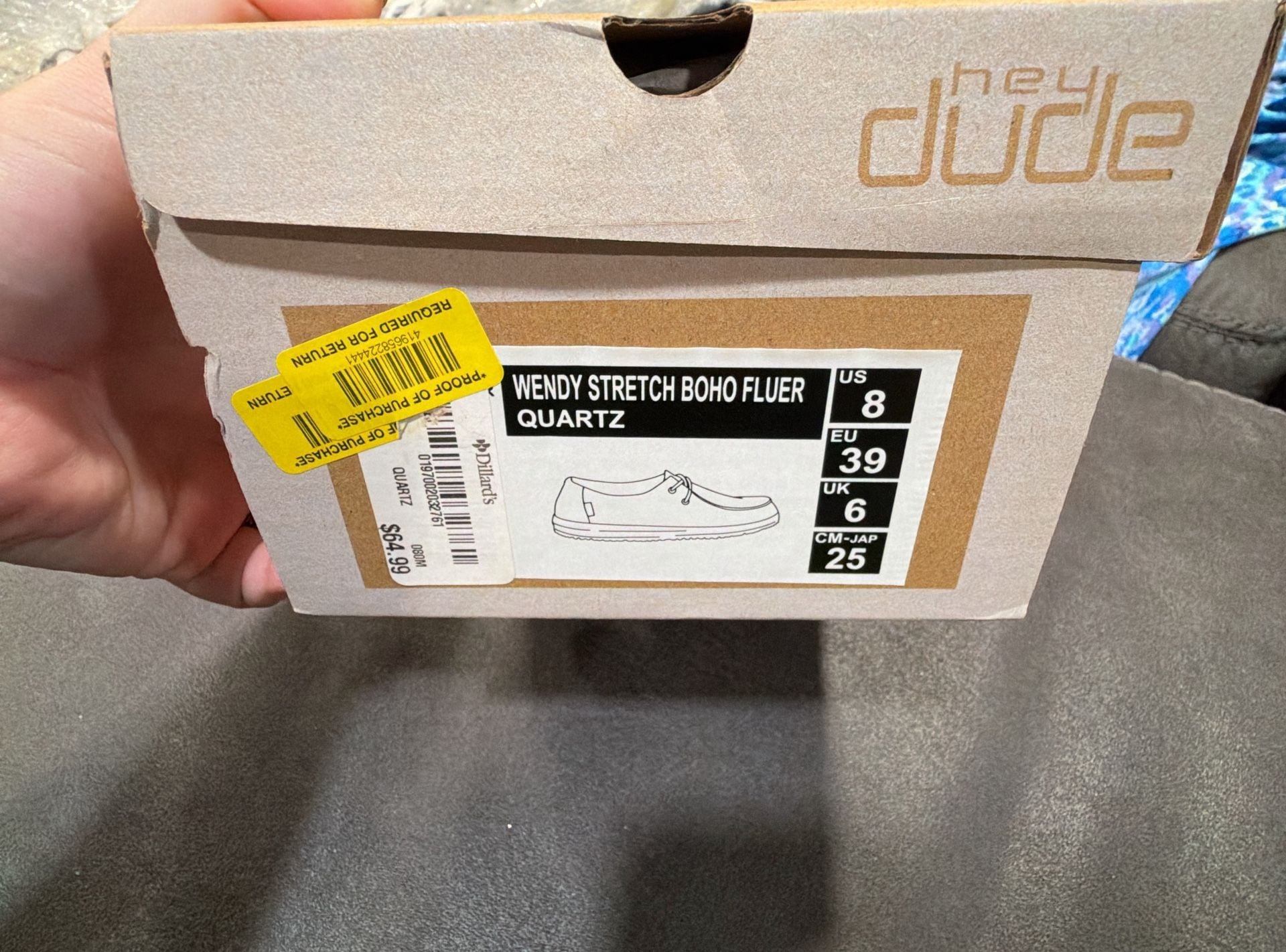 Hey Dude Wendy Stretch Boho Fluer Size 8 Quartz 3
