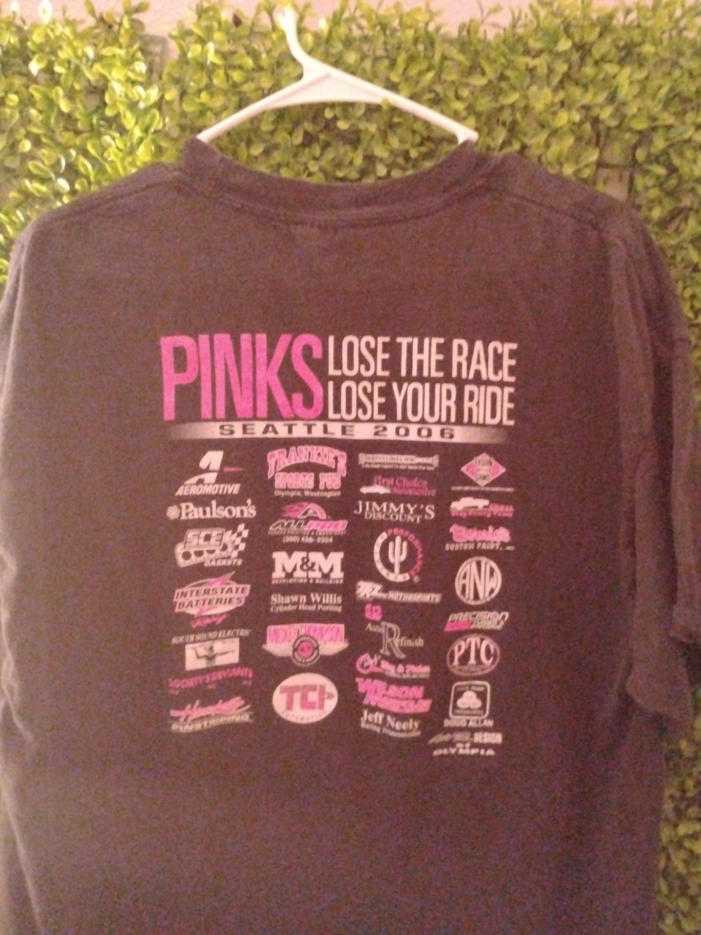 Port & Company Pinks Lose The Race 2006 Seattle T-Shirt Size L Black 4