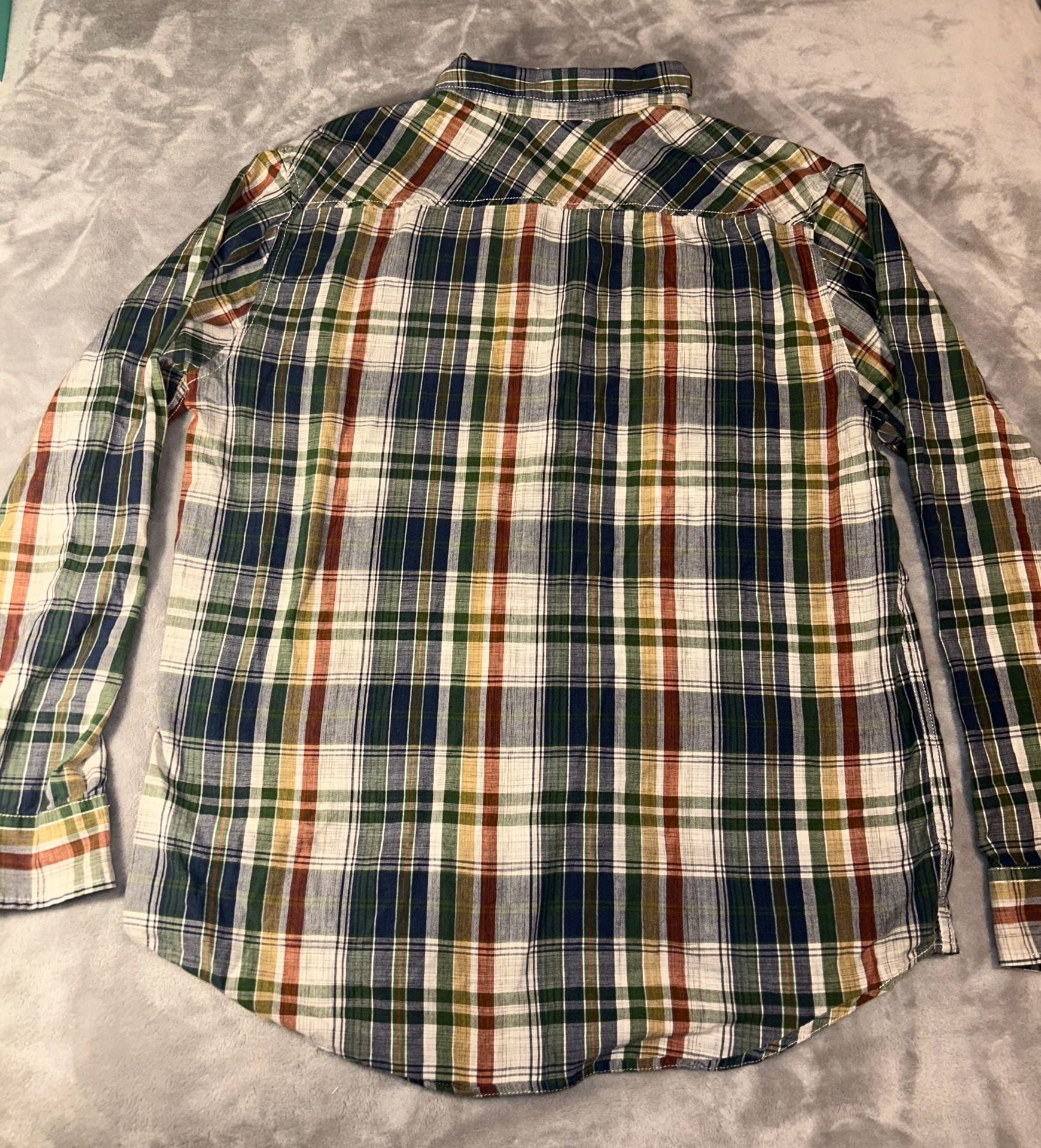 Men’s Quiksilver Plaid Long Sleeve Button Down Shirt Size XL 8