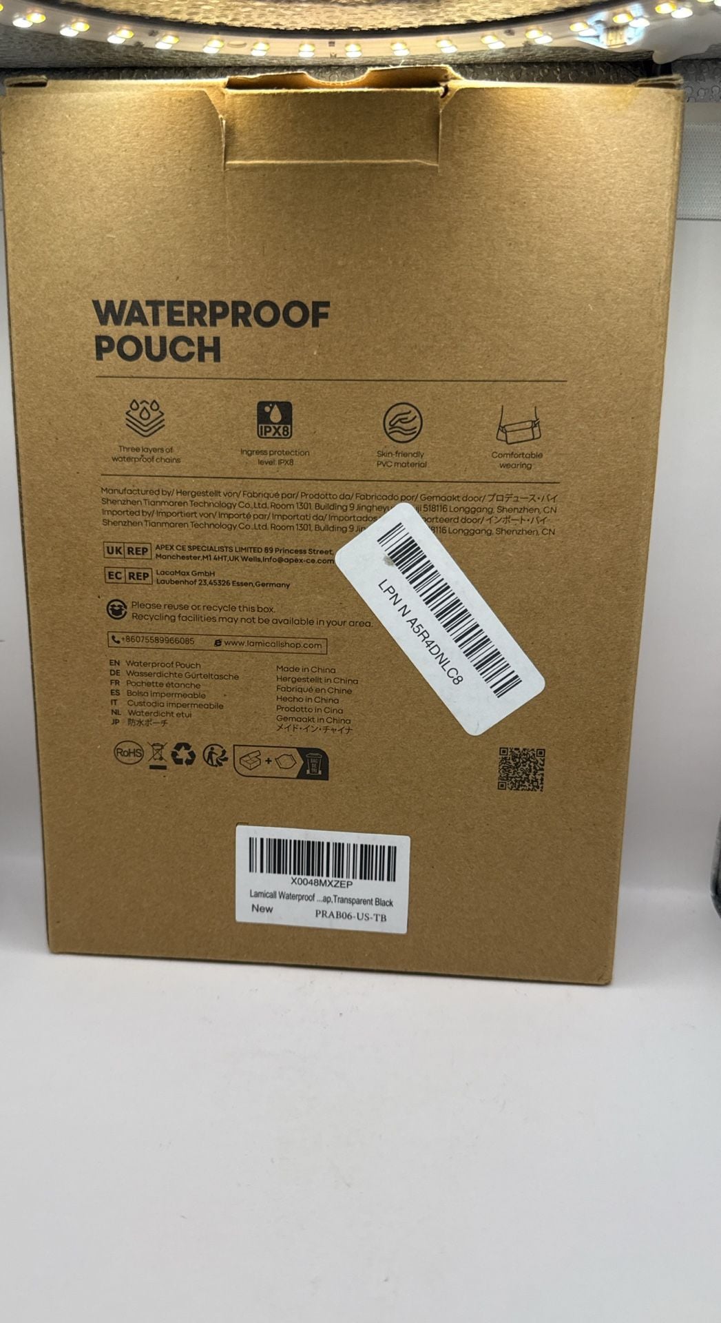 Lamicall PRAB06 Waterproof Pouch Translucent Black 2 Pack New 5