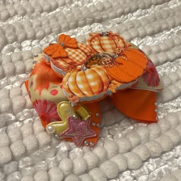 Turkey Day /pavo/ Bows for Girl, Lazos Para Niñas , Arcos/ Moños Babys Bows/ Lazos De Bebés/clay Center Bows/ Thanksgiving/acción De Gracias - 3