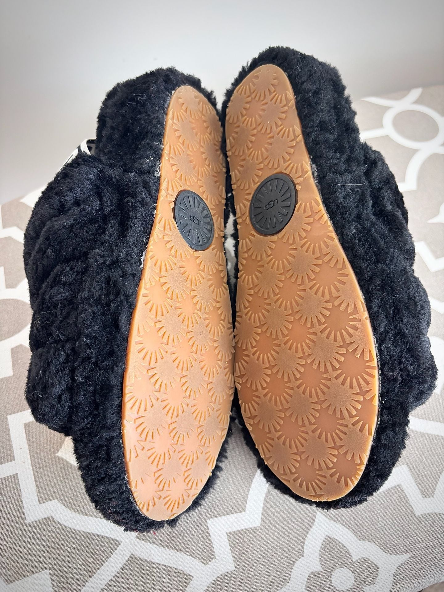 KIDS UGG Fluff Yeah Slide Slippers Black 5