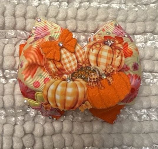 Turkey Day /pavo/ Bows for Girl, Lazos Para Niñas , Arcos/ Moños Babys Bows/ Lazos De Bebés/clay Center Bows/ Thanksgiving/acción De Gracias - 5